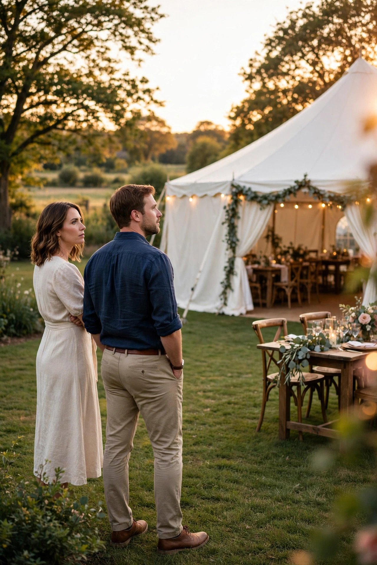 Deciding Whether a Tent Is Right for You — explaining one part of planning a tented reception for a 2027 wedding