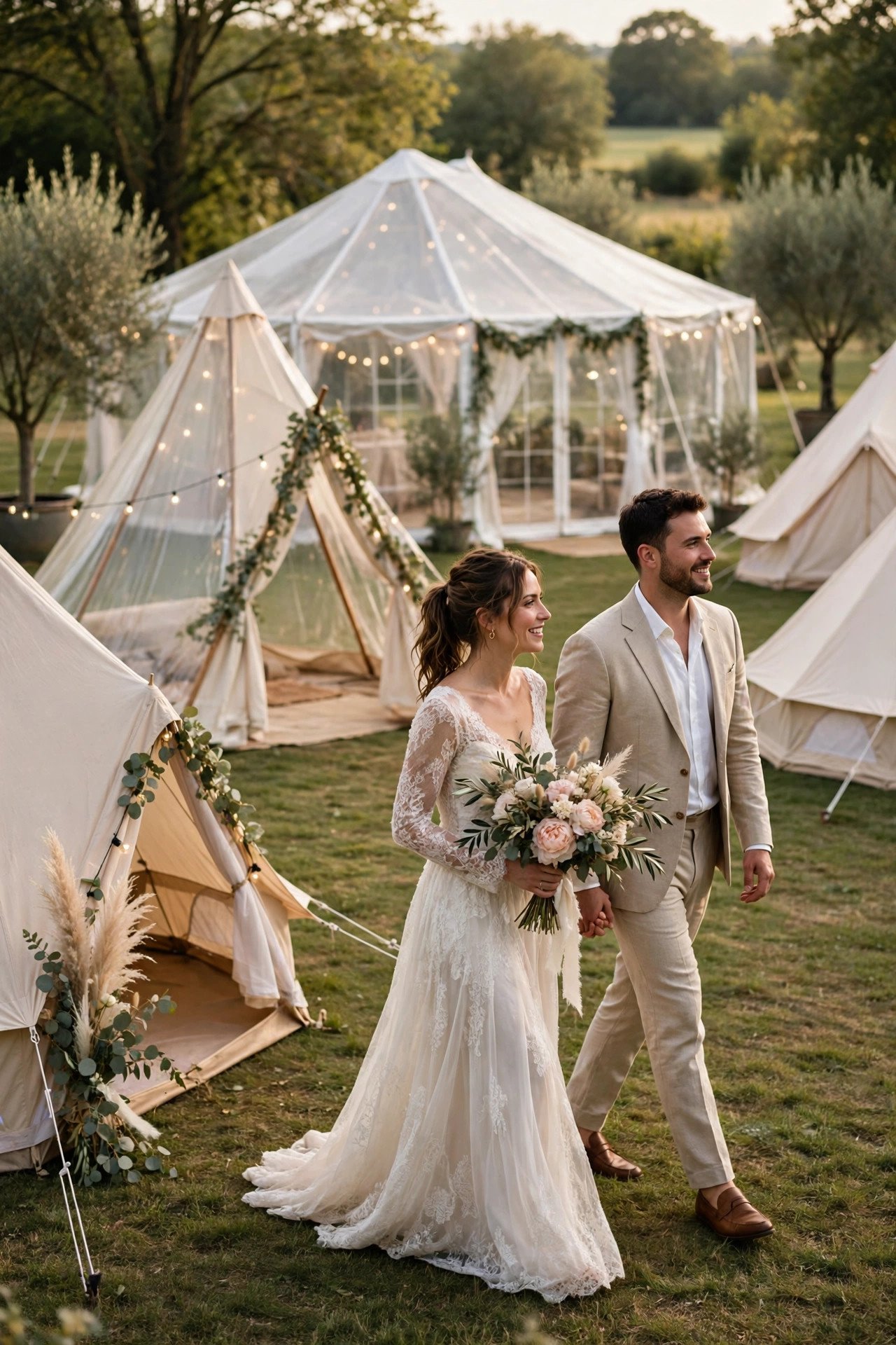Choosing Your Tent Type and Size — explaining one part of planning a tented reception for a 2027 wedding