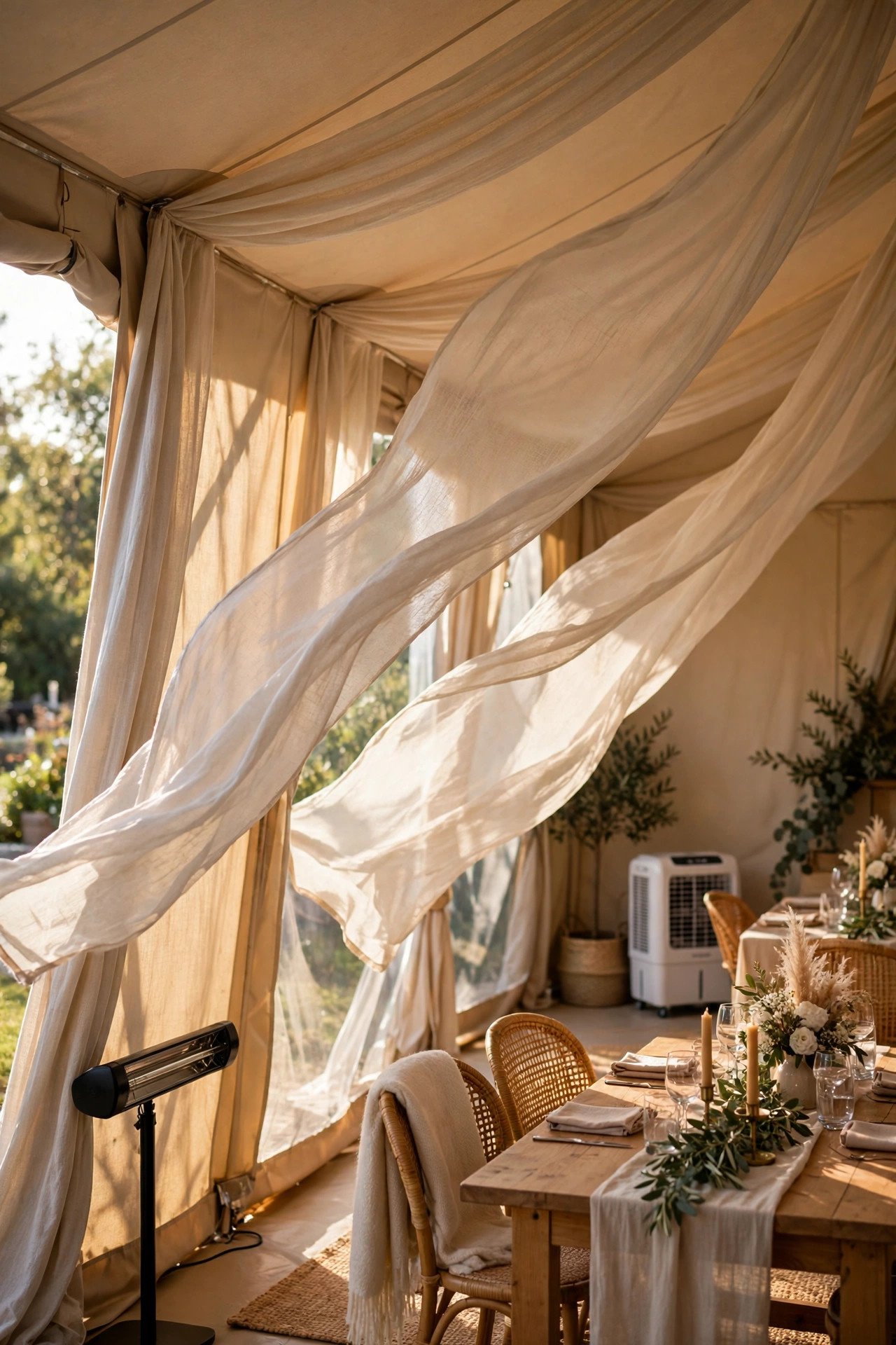 Heating, Cooling, and Airflow Basics — explaining one part of planning a tented reception for a 2027 wedding