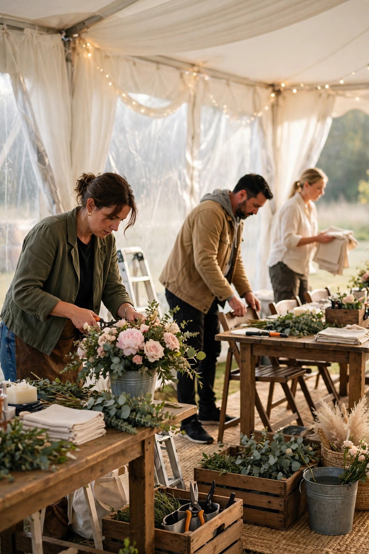 Vendor Load-In and Setup Scheduling — explaining one part of planning a tented reception for a 2027 wedding