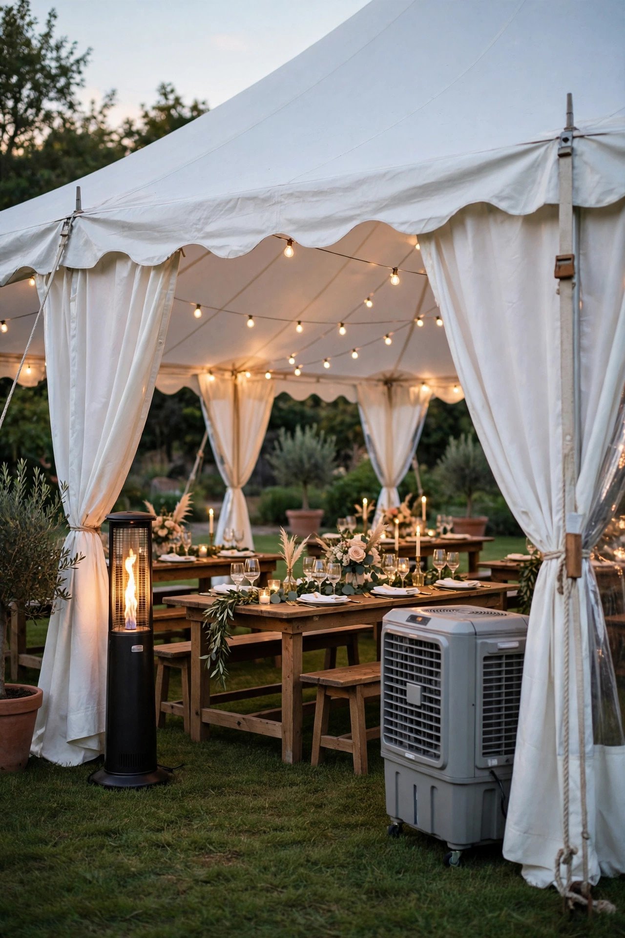 Tent, Heating and Cooling Provisions — wedding venue idea
