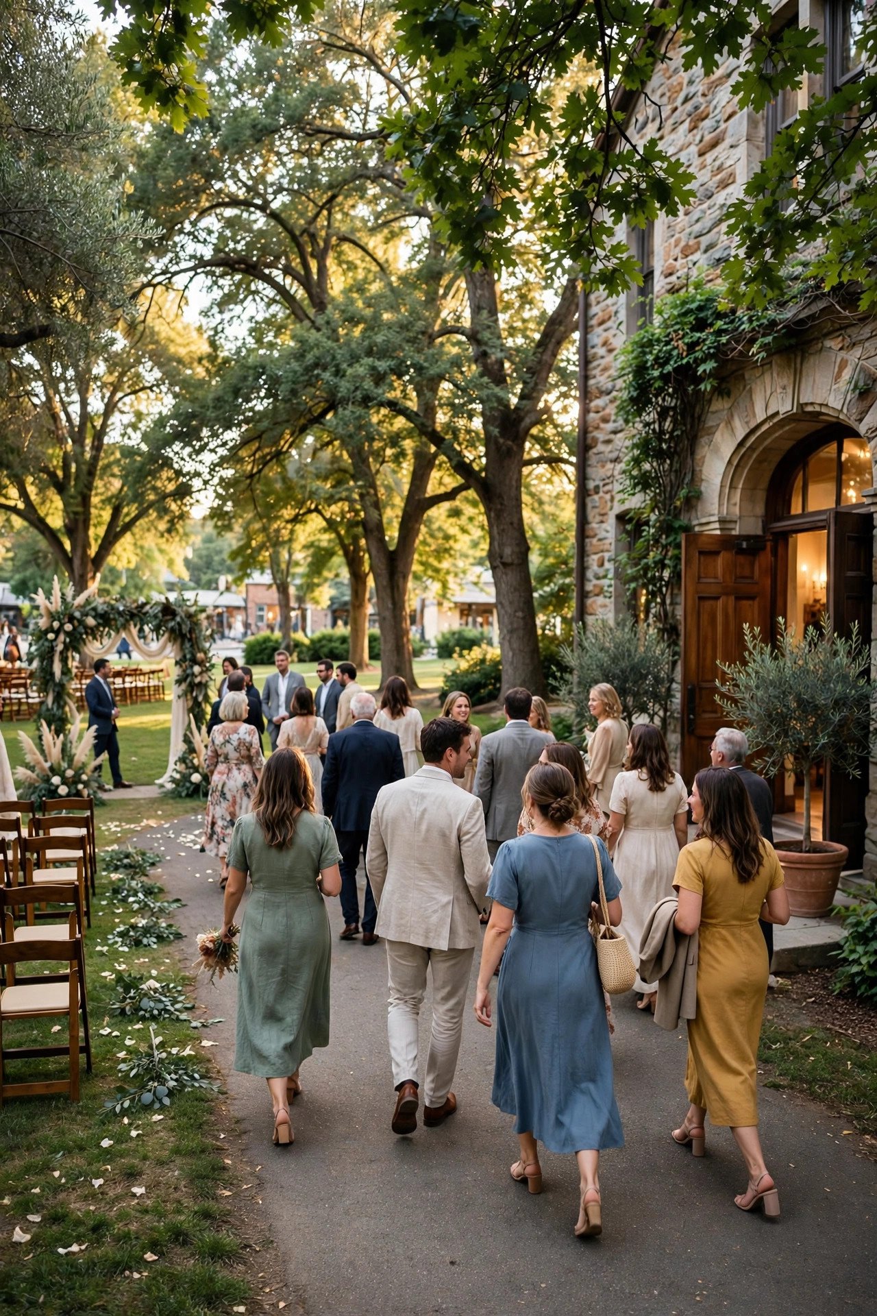 Park Ceremony, Hall Reception — wedding venue idea