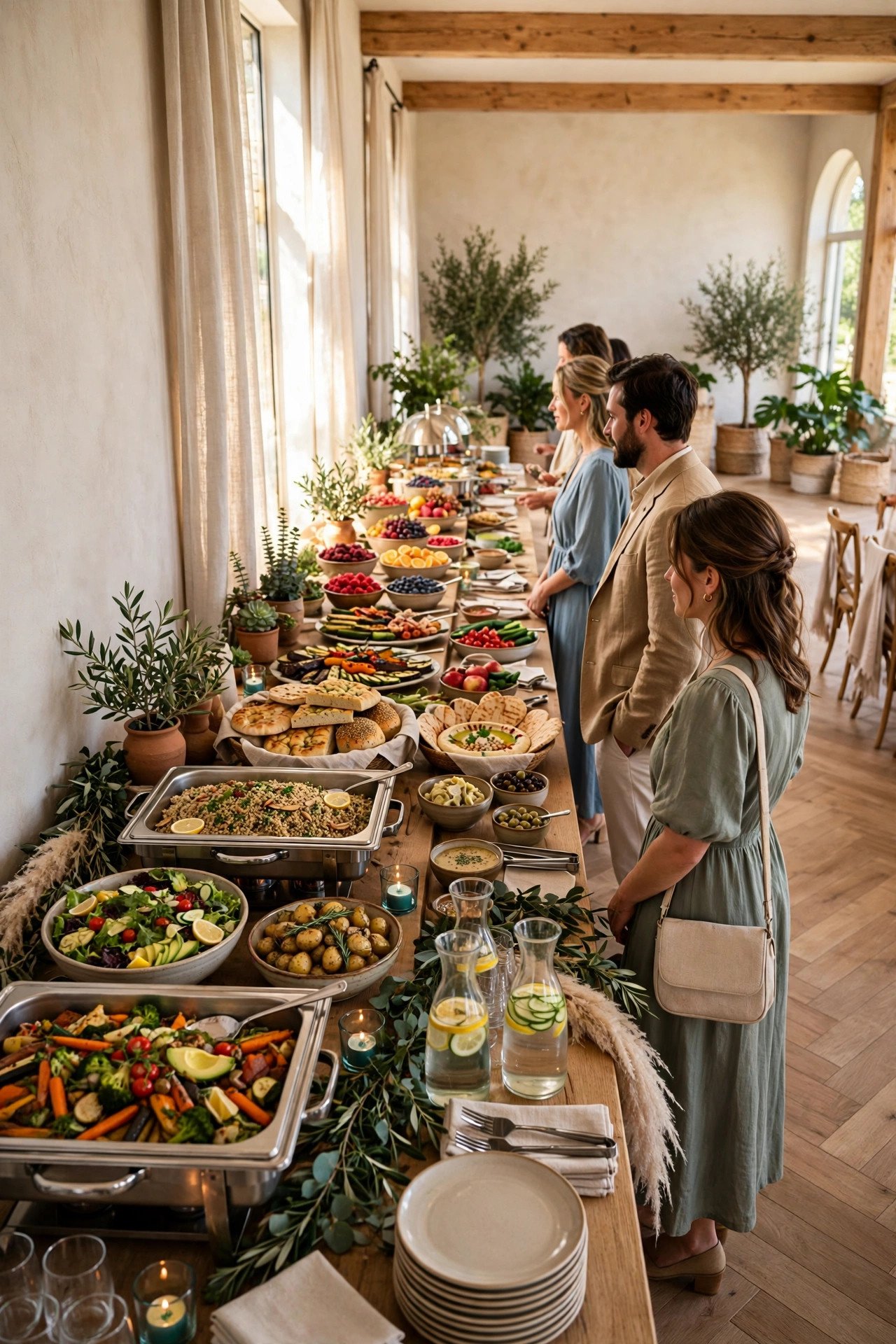 Buffet, Stations and Service Space — wedding venue idea