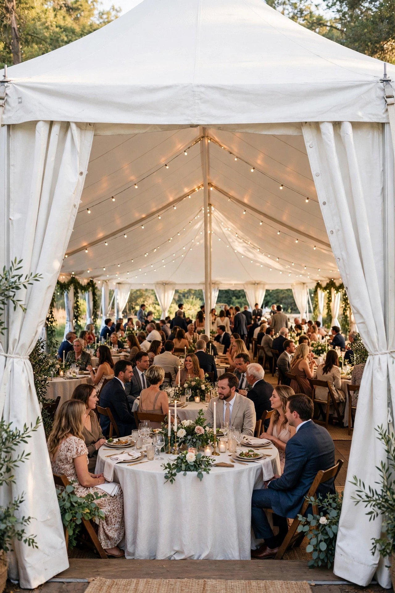 Tent Capacity by Common Sizes — wedding venue idea
