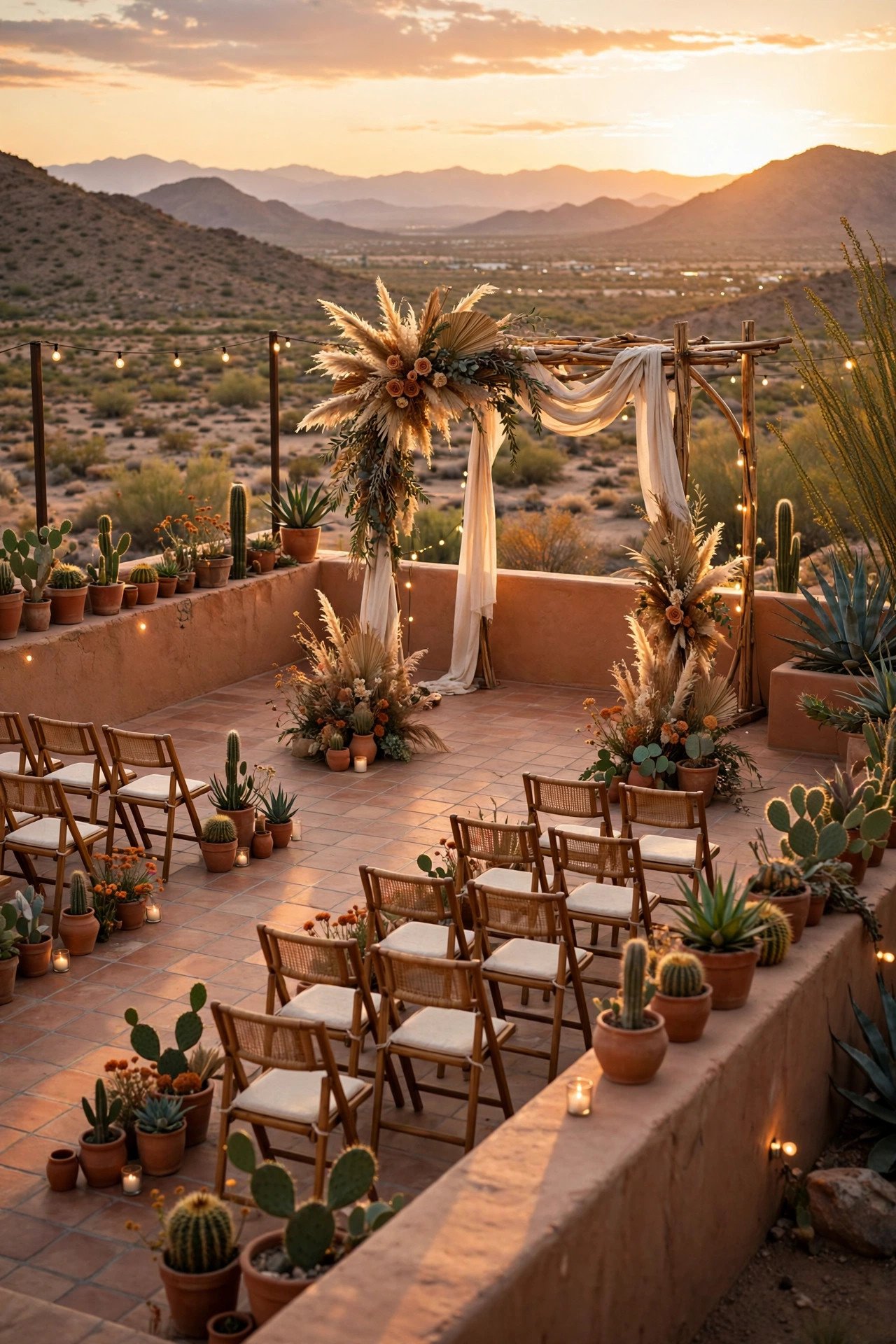 A Desert Terrace at Sunset — wedding venue idea