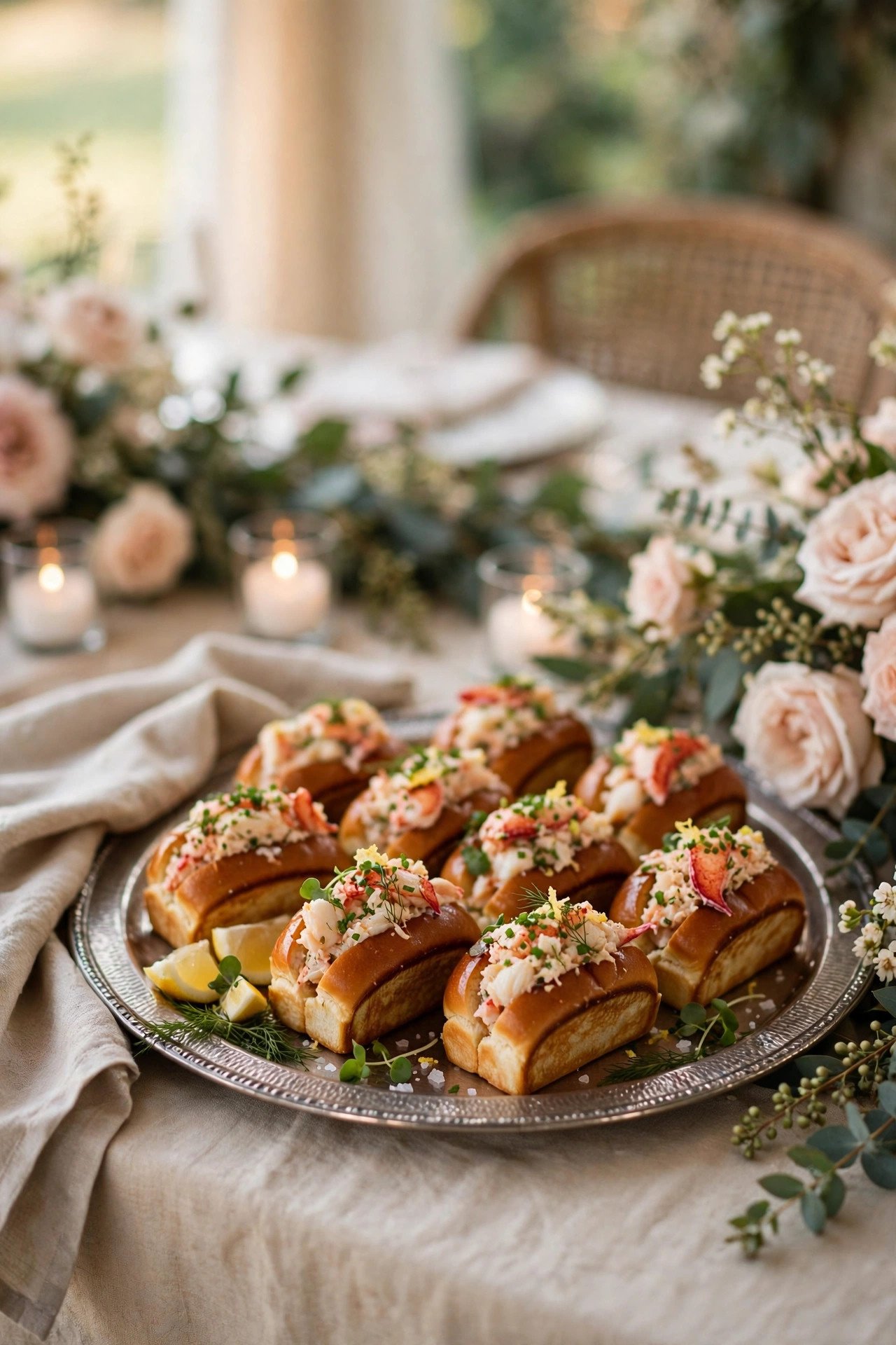 Mini Lobster Rolls — cocktail hour food served at a wedding