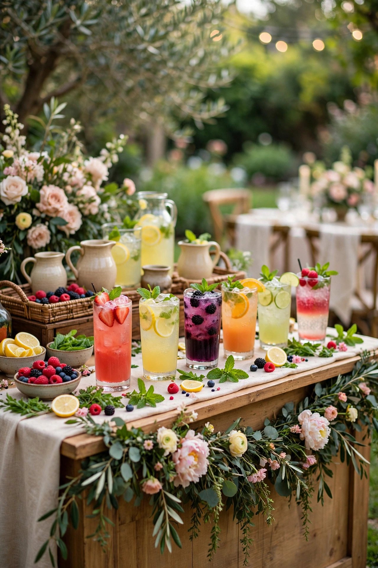 Signature Mocktail Bar at a wedding reception — cocktail hour fun between the ceremony and dinner
