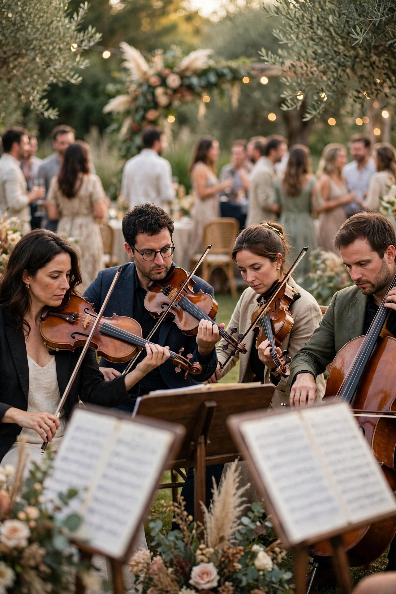 String Quartet Pop Covers at a wedding reception — cocktail hour fun between the ceremony and dinner
