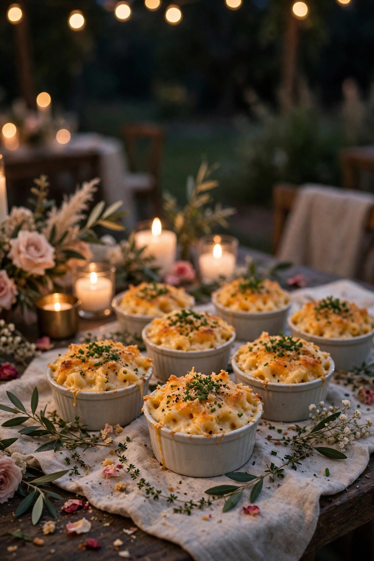 Mac & Cheese Cups at a wedding reception — a late-night snack reveal that refuels the party