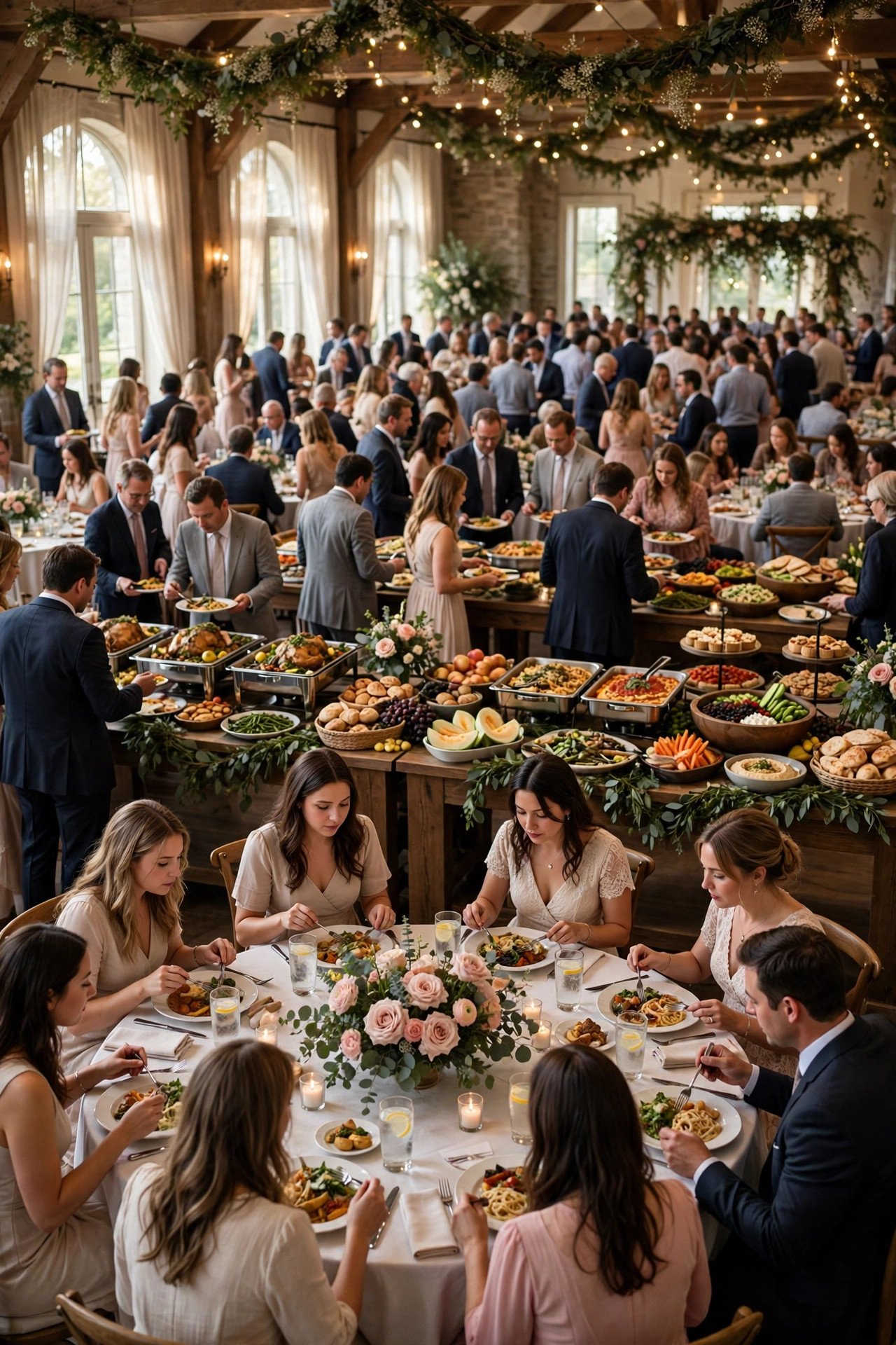 Best Fit for Large Guest Lists — wedding catering detail for a 2027 reception