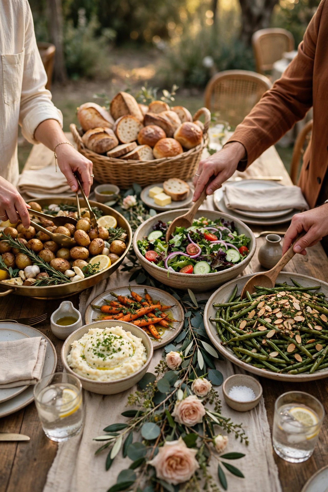What Family-Style Service Really Means — wedding catering detail for a 2027 reception