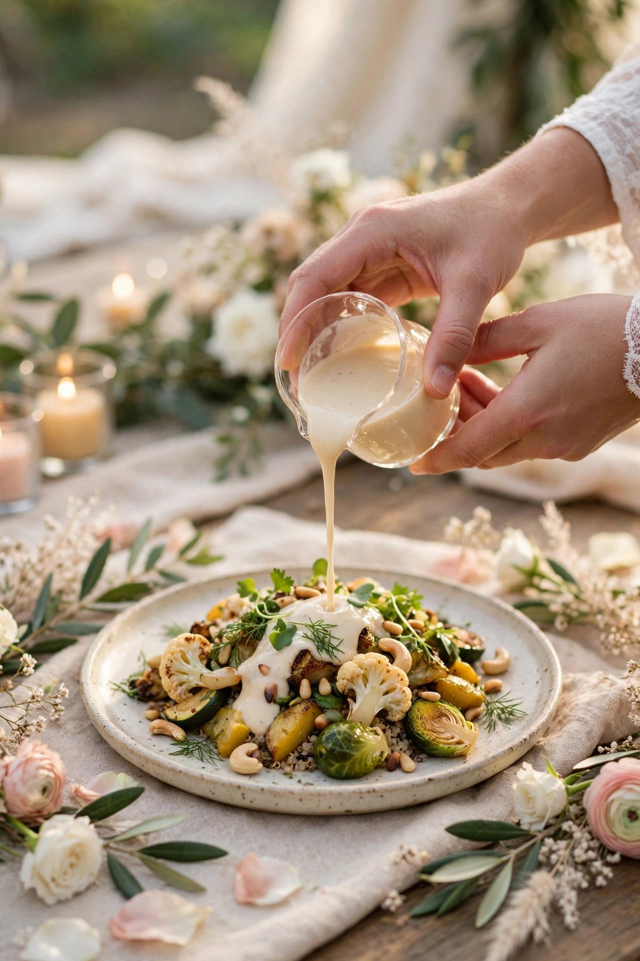 Creamy Sauces Without Dairy — wedding catering detail for a 2027 reception