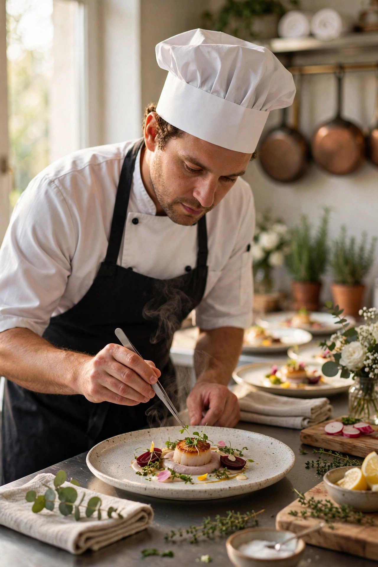 Plate Allergy Meals in the Kitchen at a wedding reception