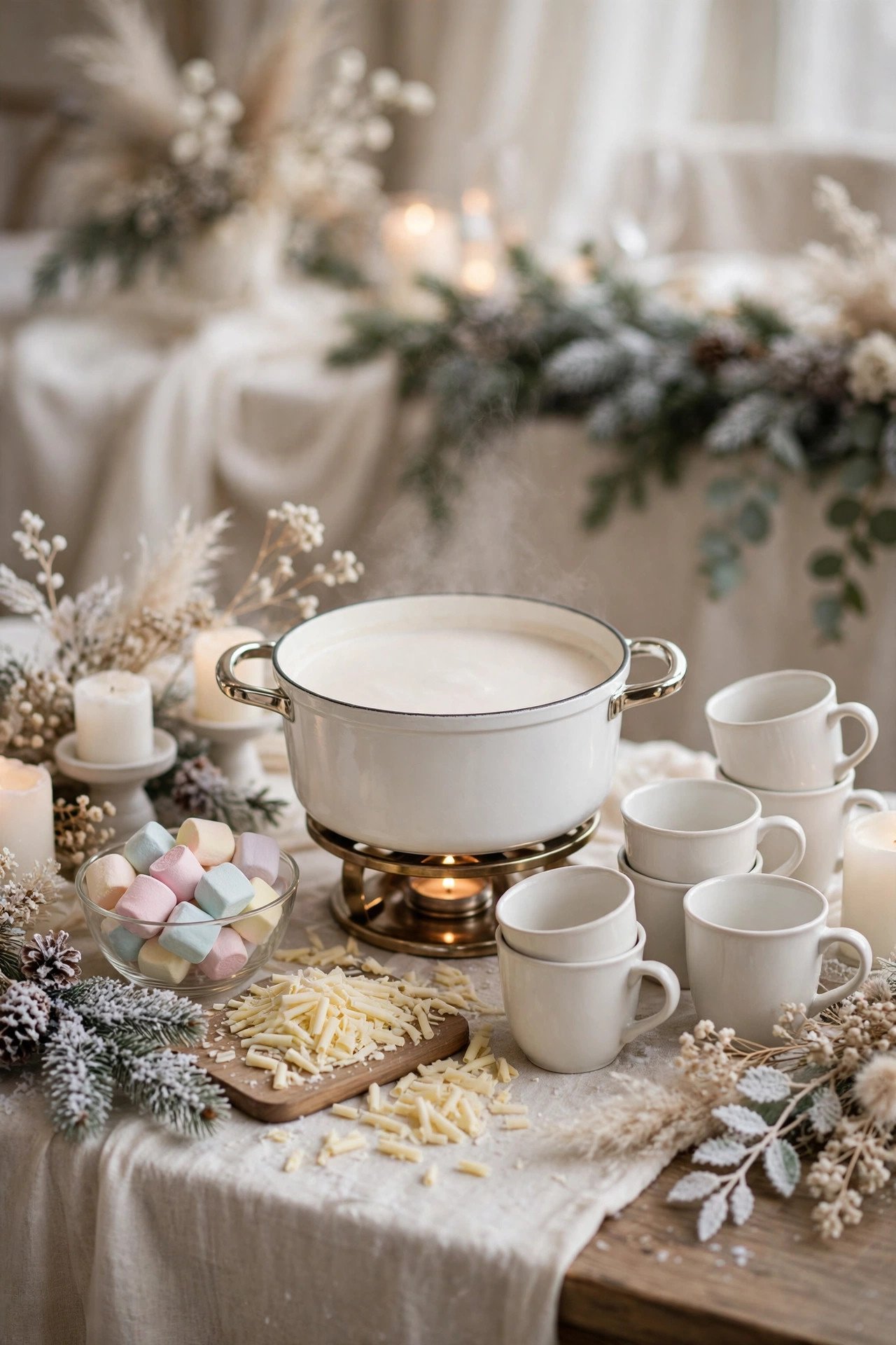 White Chocolate Bar at a wedding reception