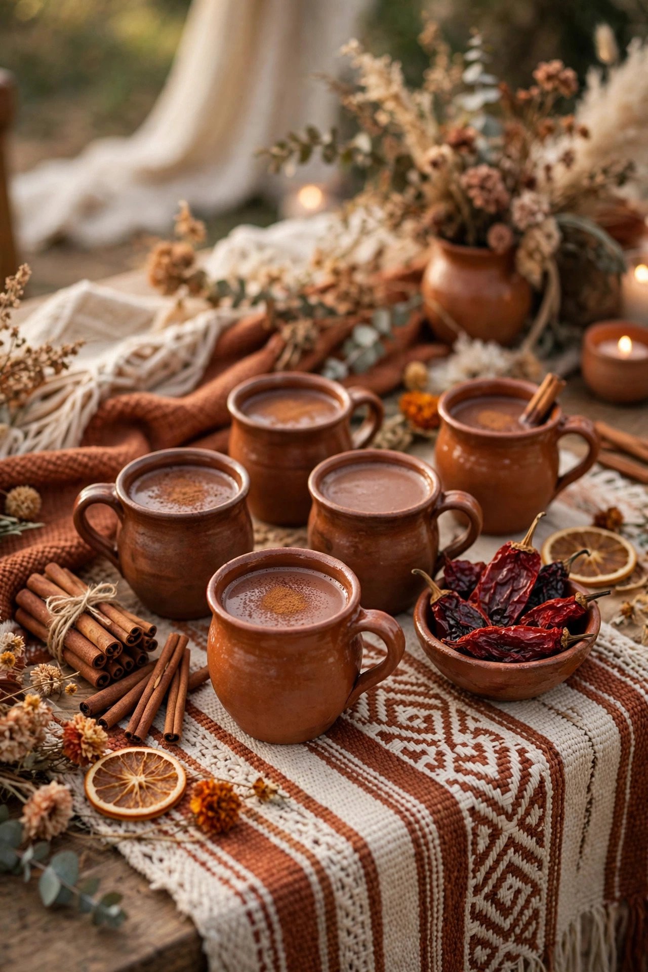 Spiced Mexican-Style Cocoa Bar at a wedding reception