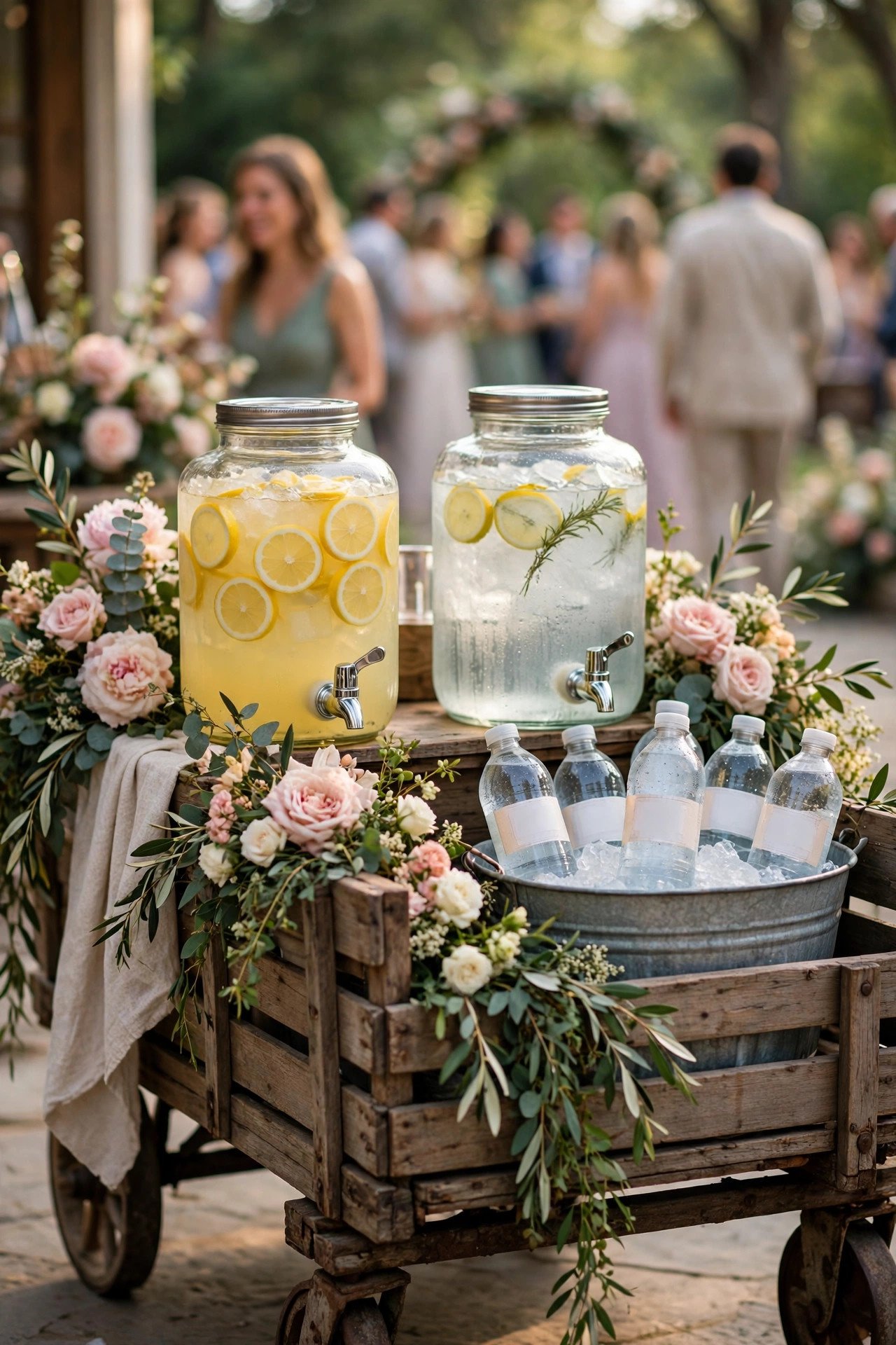 Welcome Wagon Stand at a wedding reception