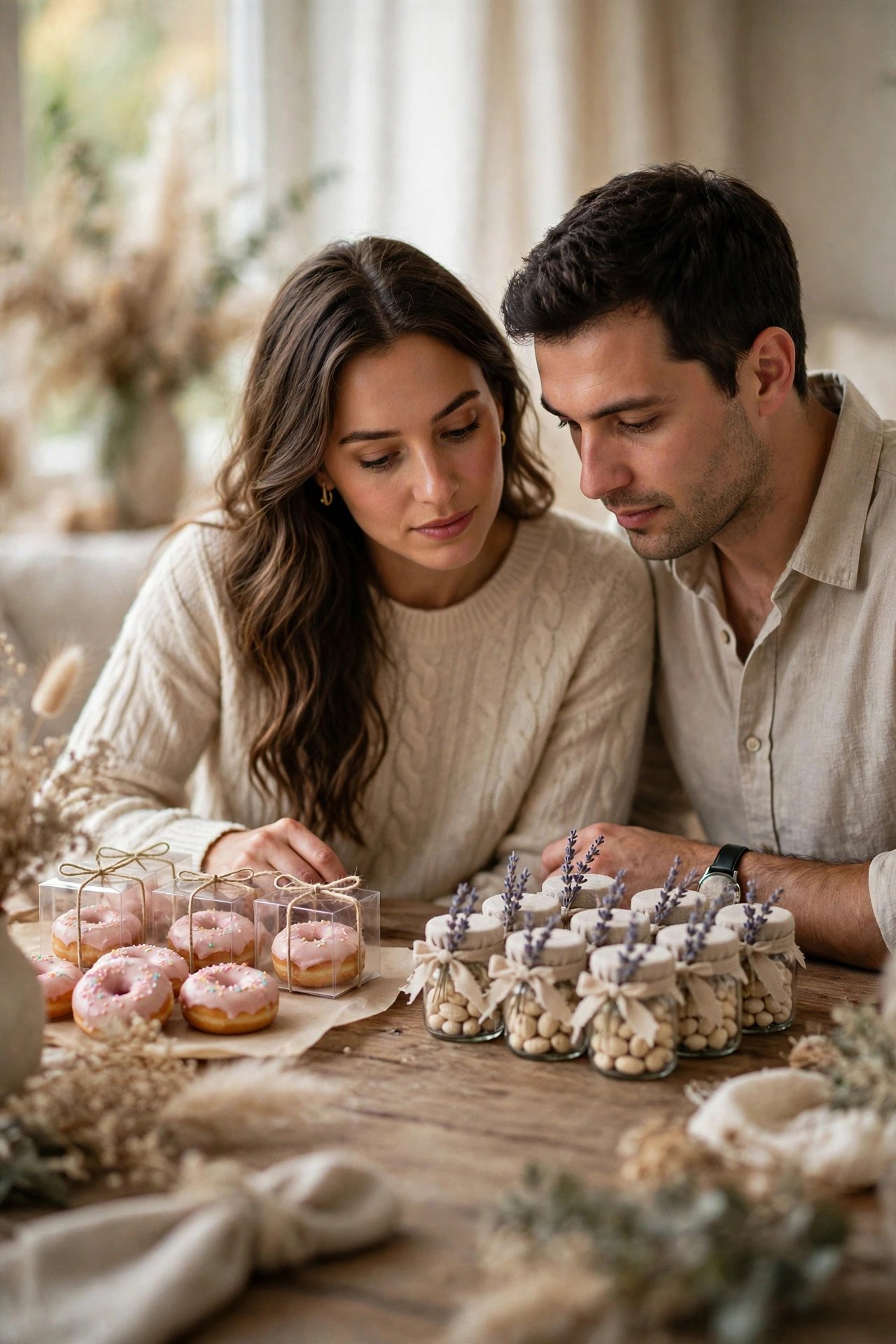 Wedding donut favor photo showing budget math: donut favors vs. traditional