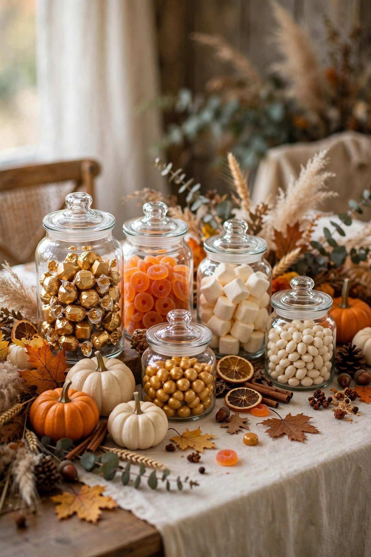 Wedding candy table idea for kids: themed candy by wedding season