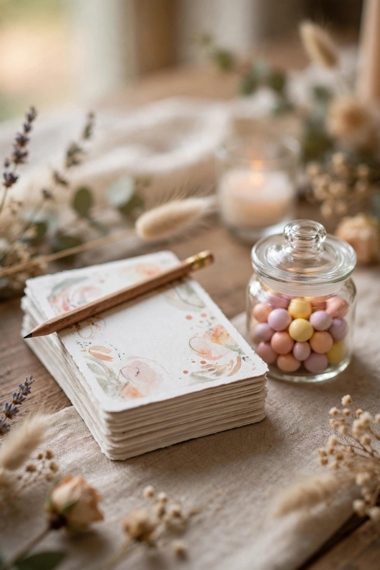 Wedding candy table idea for kids: candy table scavenger hunt cards