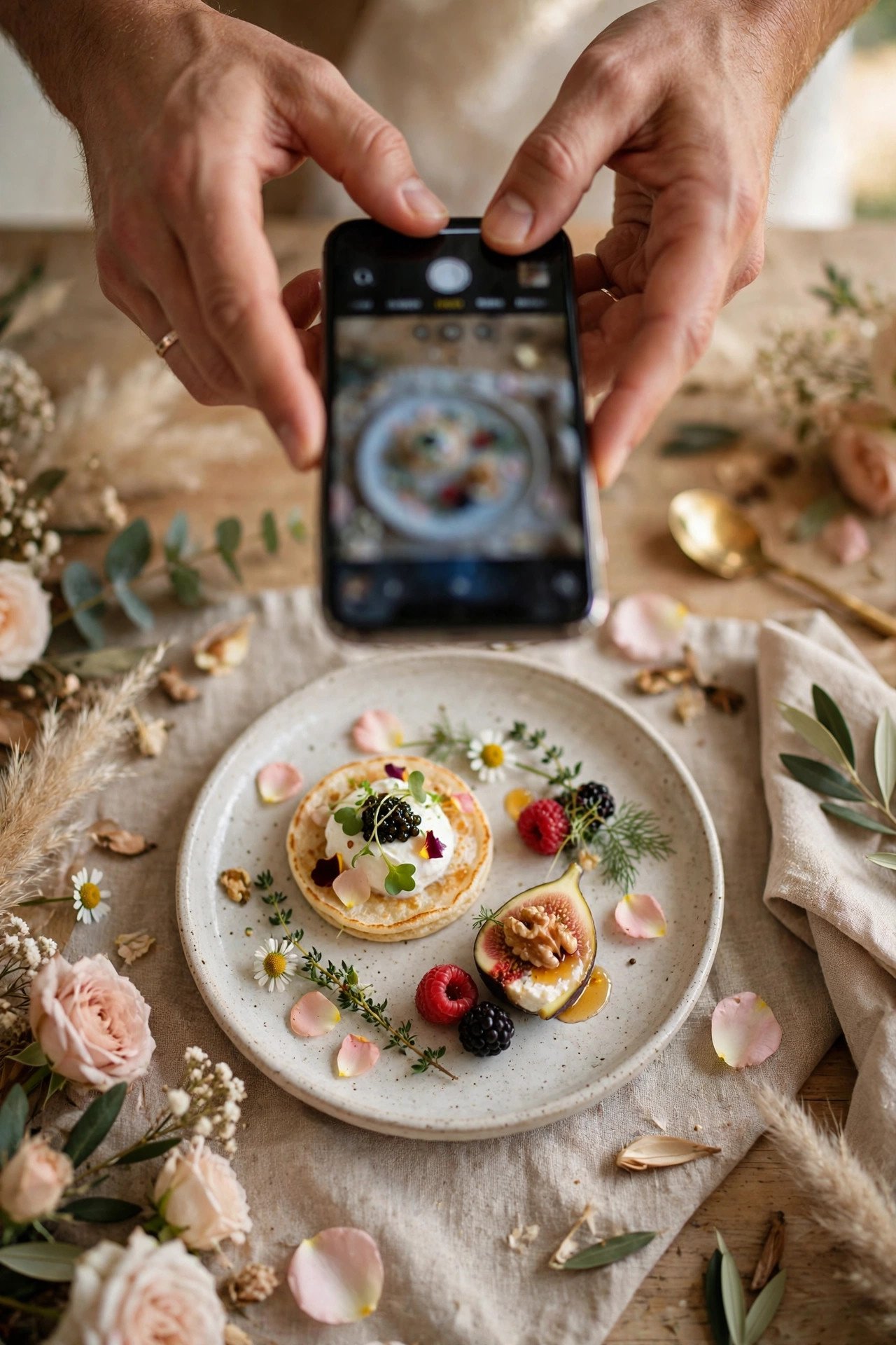Wedding food tasting checklist item: presentation: photograph every plate