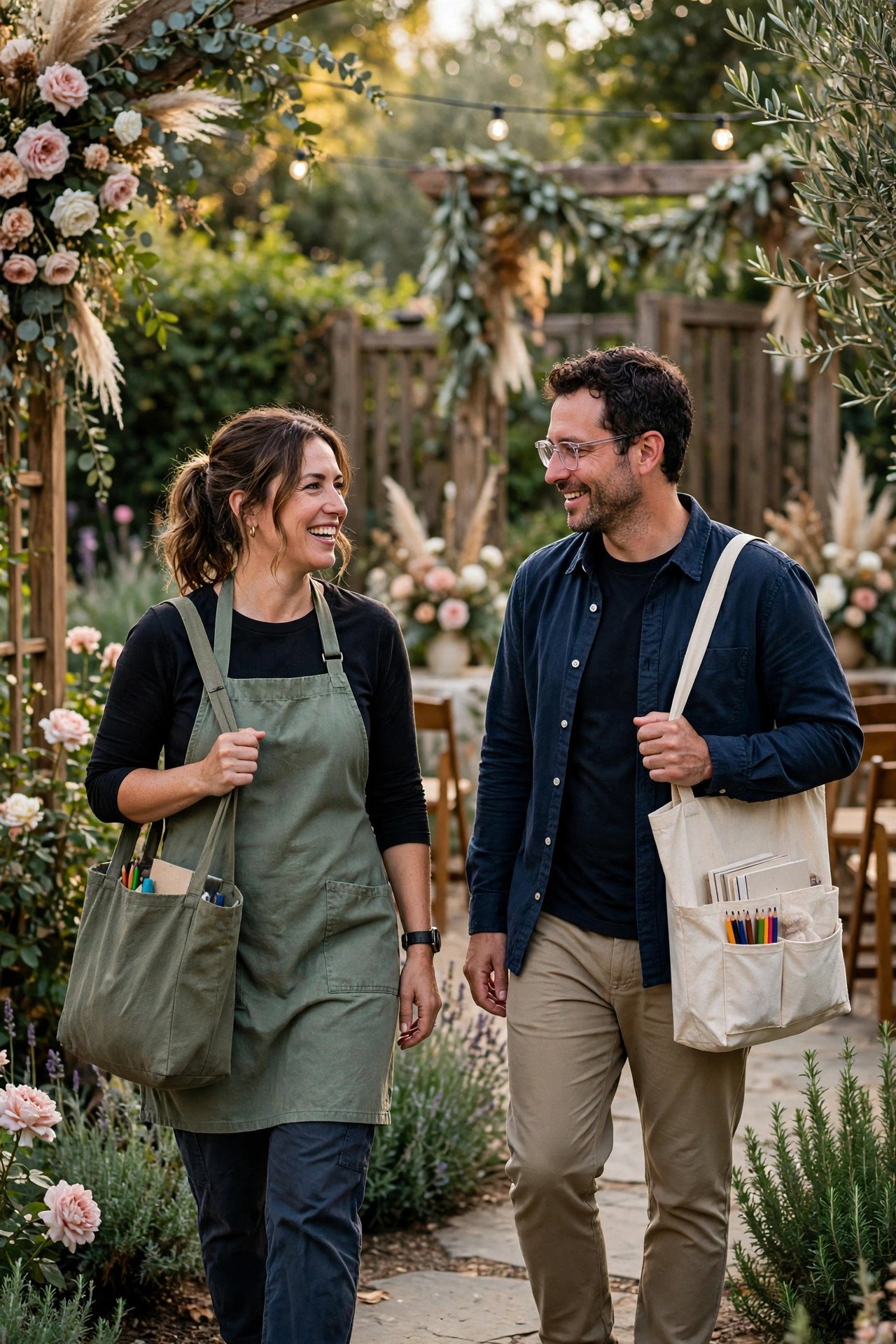 Wedding childcare idea: the roving childcare duo