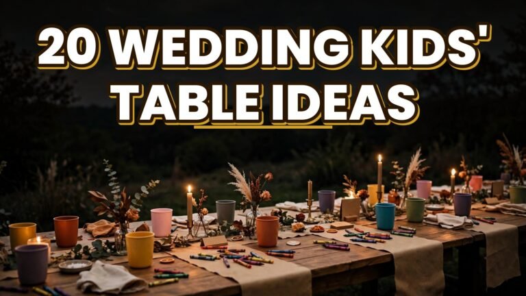 20 Wedding Kids’ Table Ideas (2027)