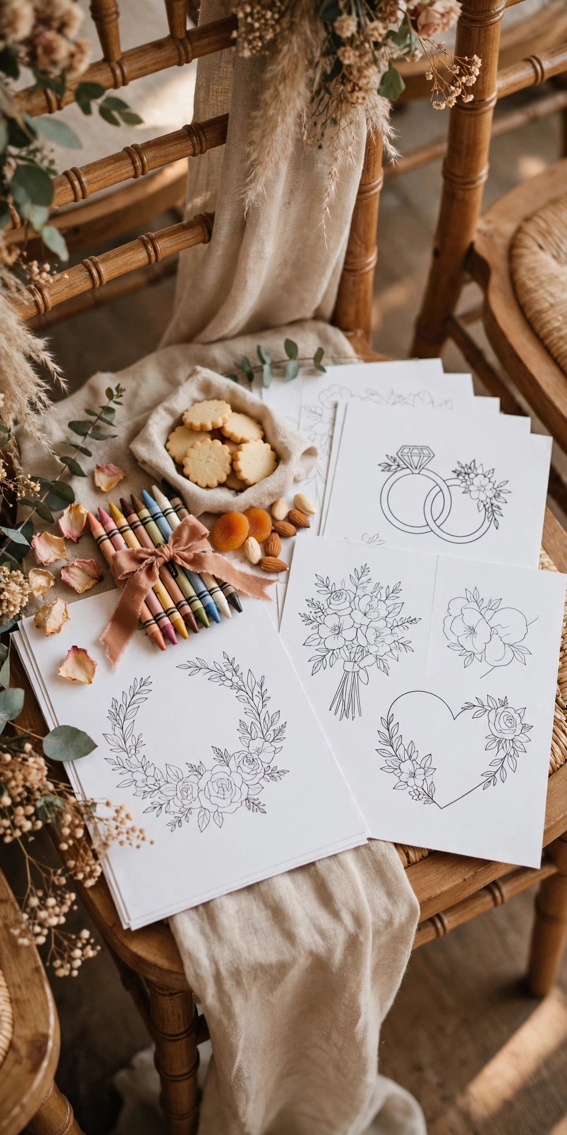 Kids activity for weddings: wedding coloring pack for the ceremony