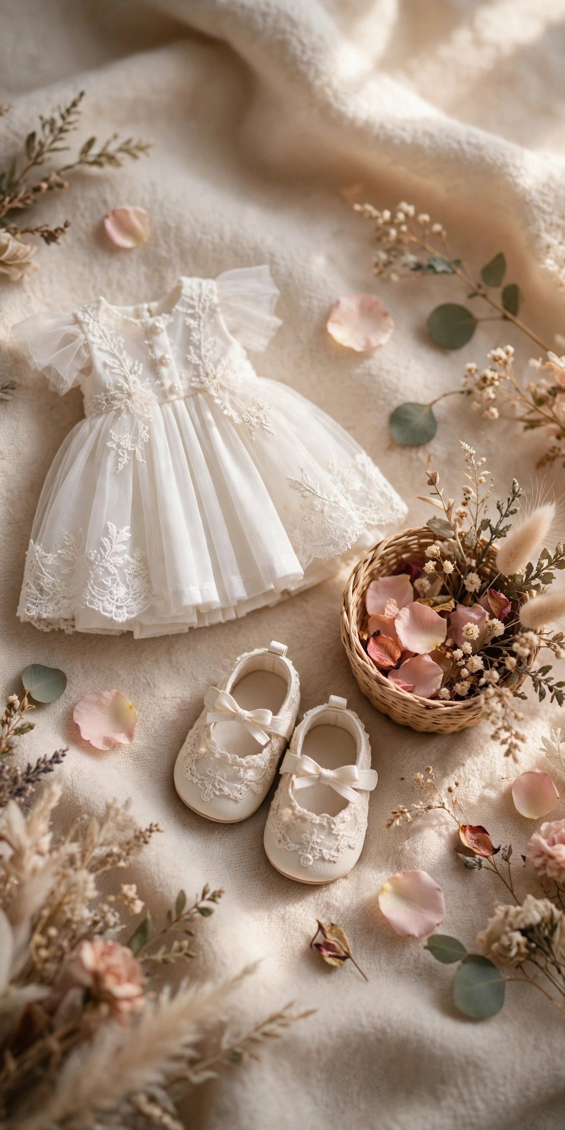 A two-year-old flower girl toddling down the aisle holding her mother's hand