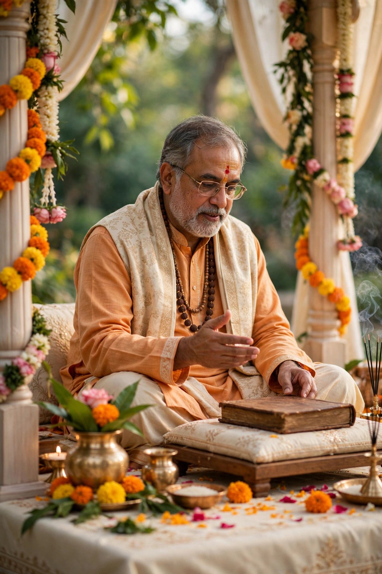 Finding and Working With a Pandit — Hindu wedding ceremony moment