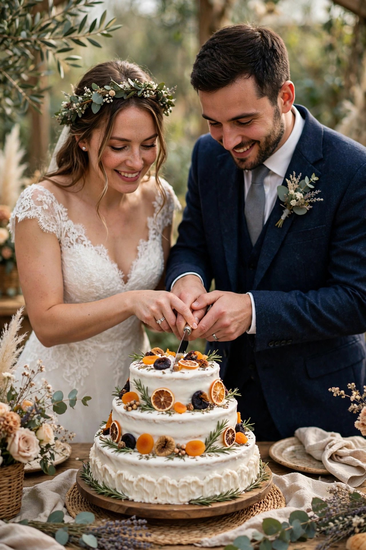 Cutting the Fruit Cake — British wedding tradition