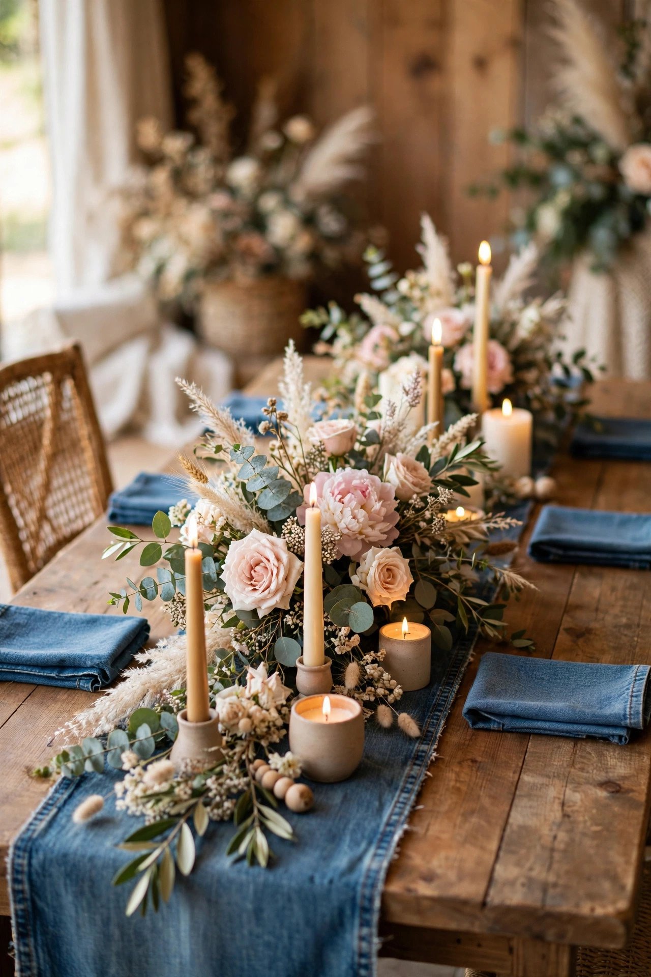 Denim Accents, Used Like a Designer at a wedding celebration