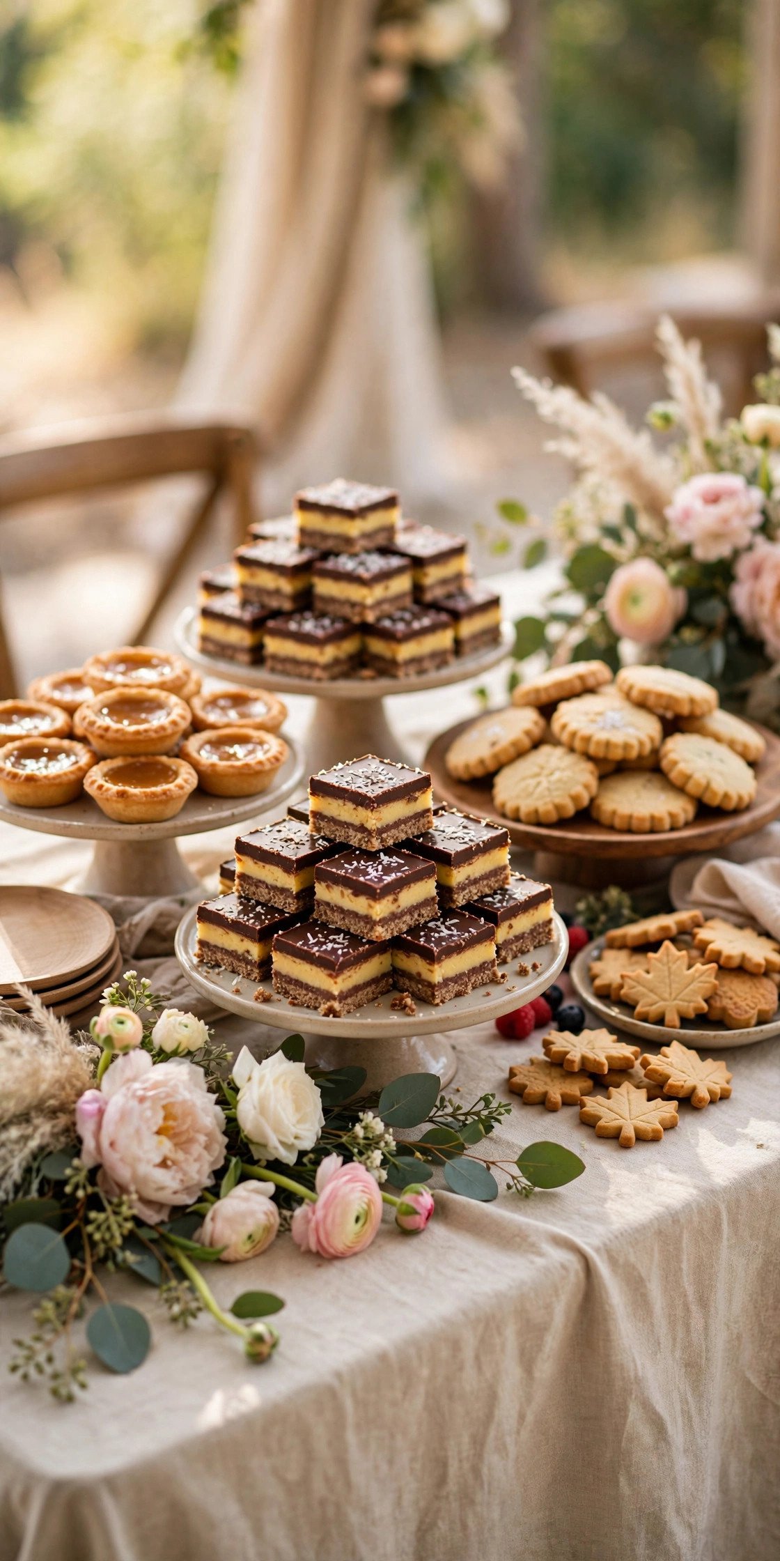 Nanaimo Bars and Canadian Dessert Classics at a wedding celebration