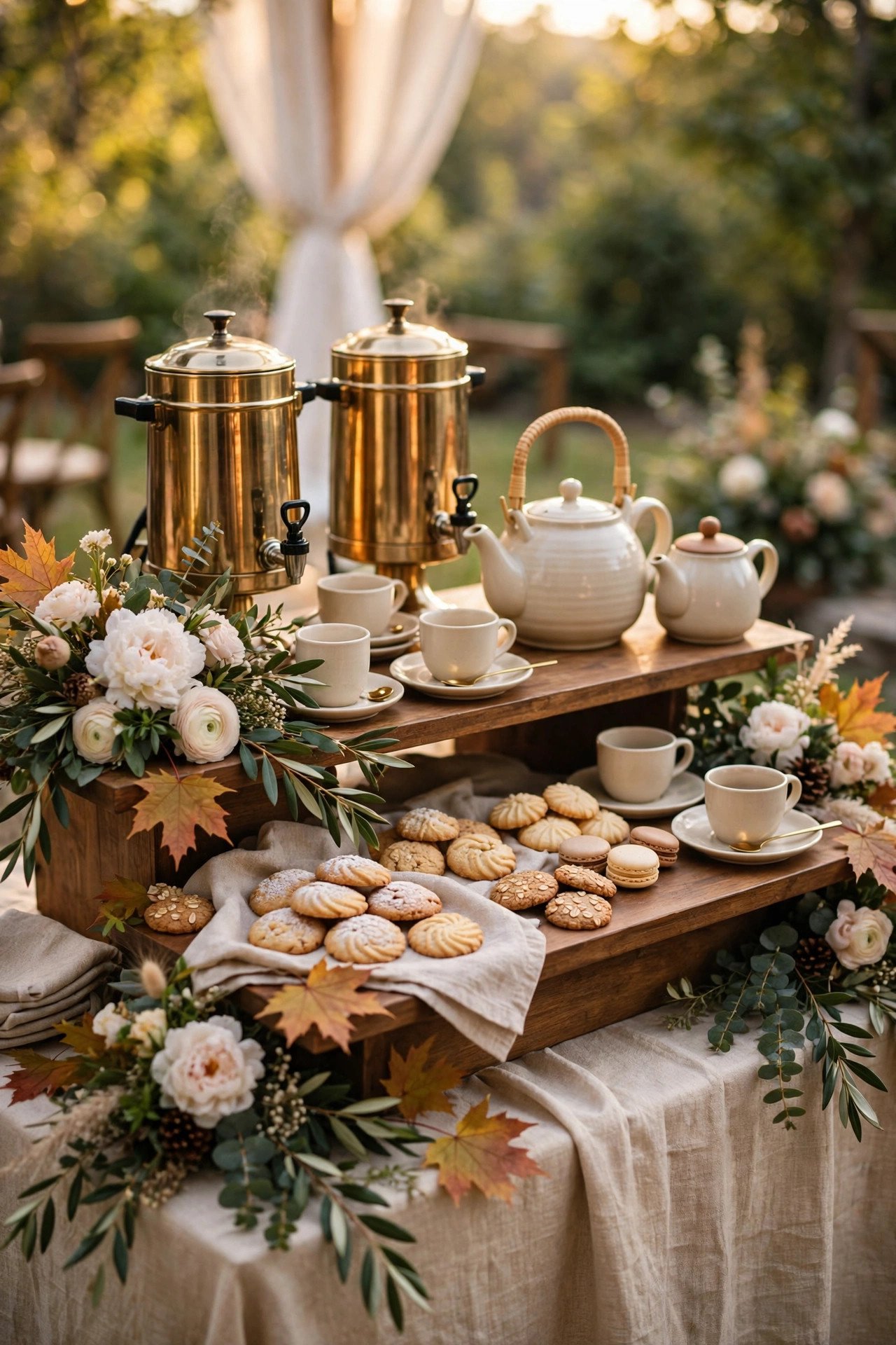 Tim Hortons-Style Coffee and Tea Service, Elevated at a wedding celebration