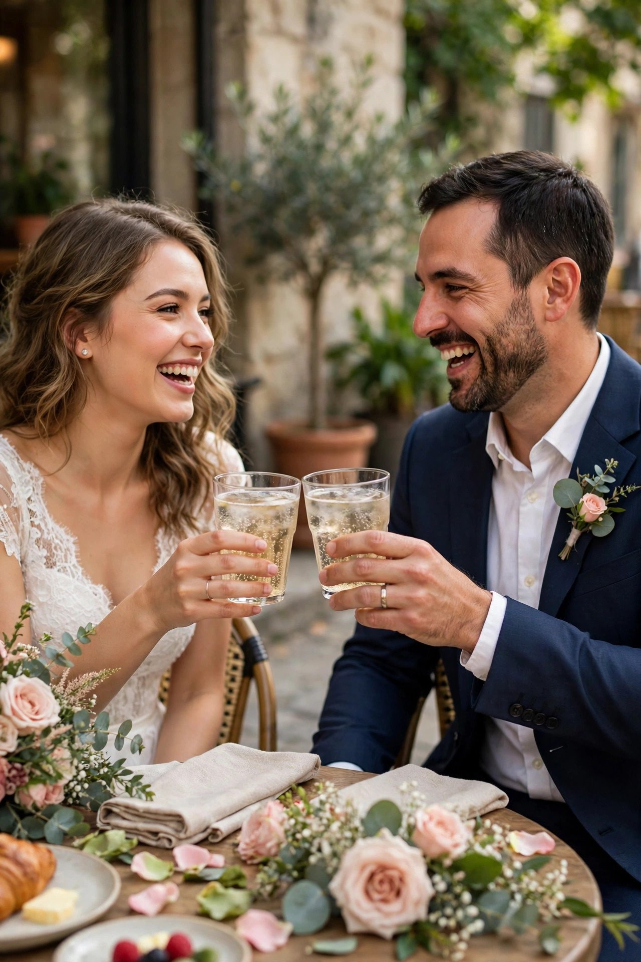 Toast With Something Sparkling and Zero-Proof at a wedding celebration