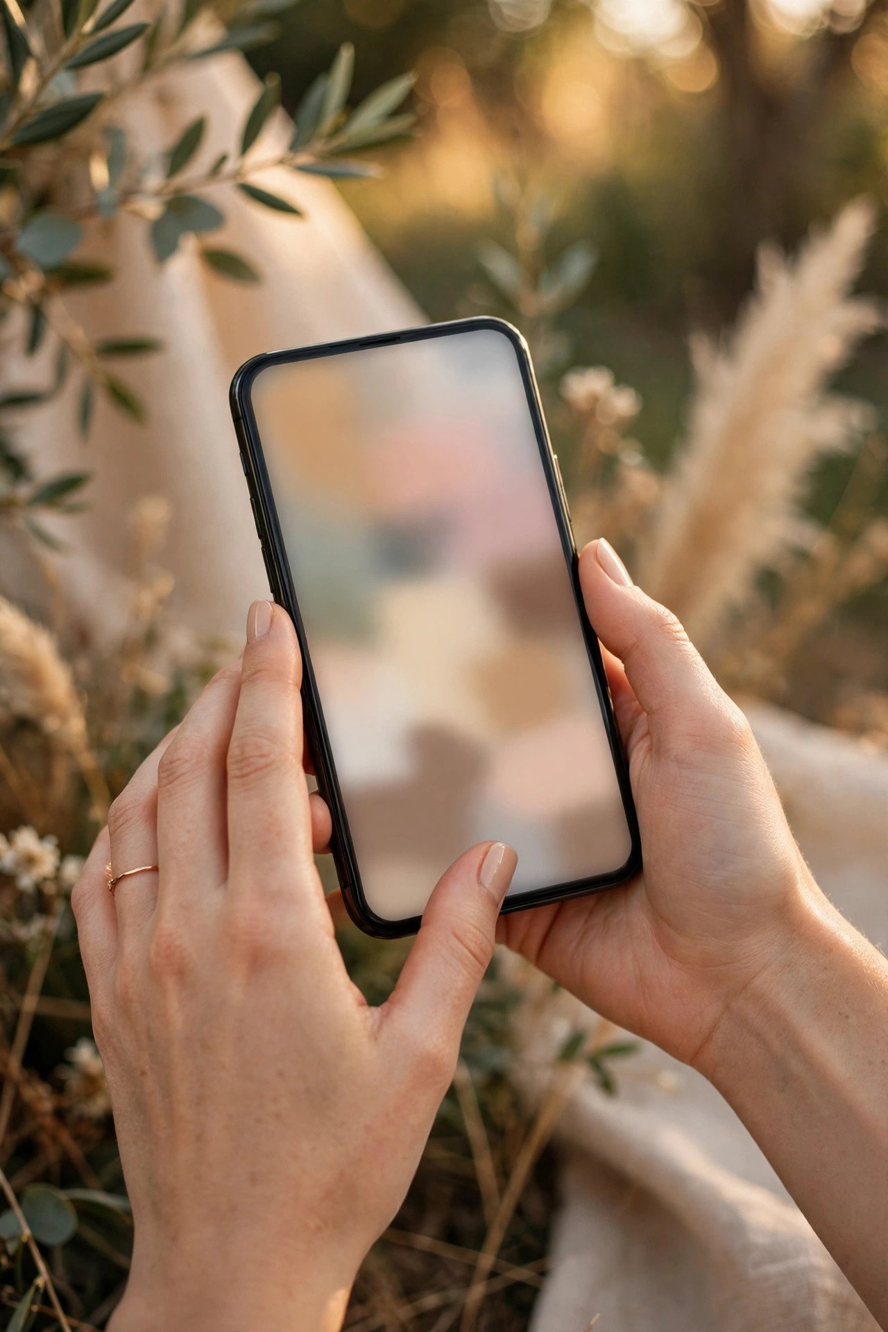 Group message on a phone sharing wedding day meeting point and timing