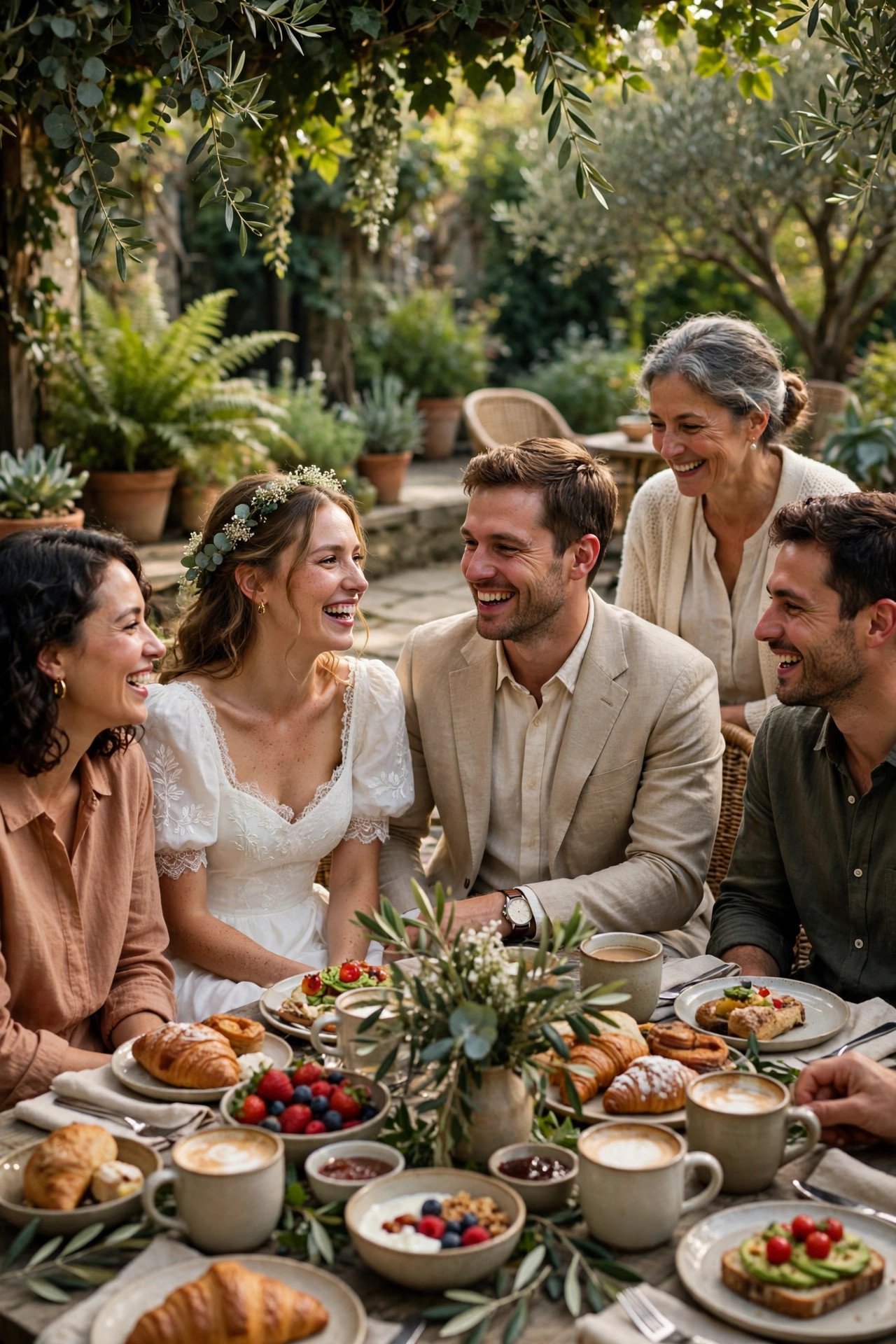 Brunch Reception at a Garden Café — courthouse wedding reception ideas inspiration