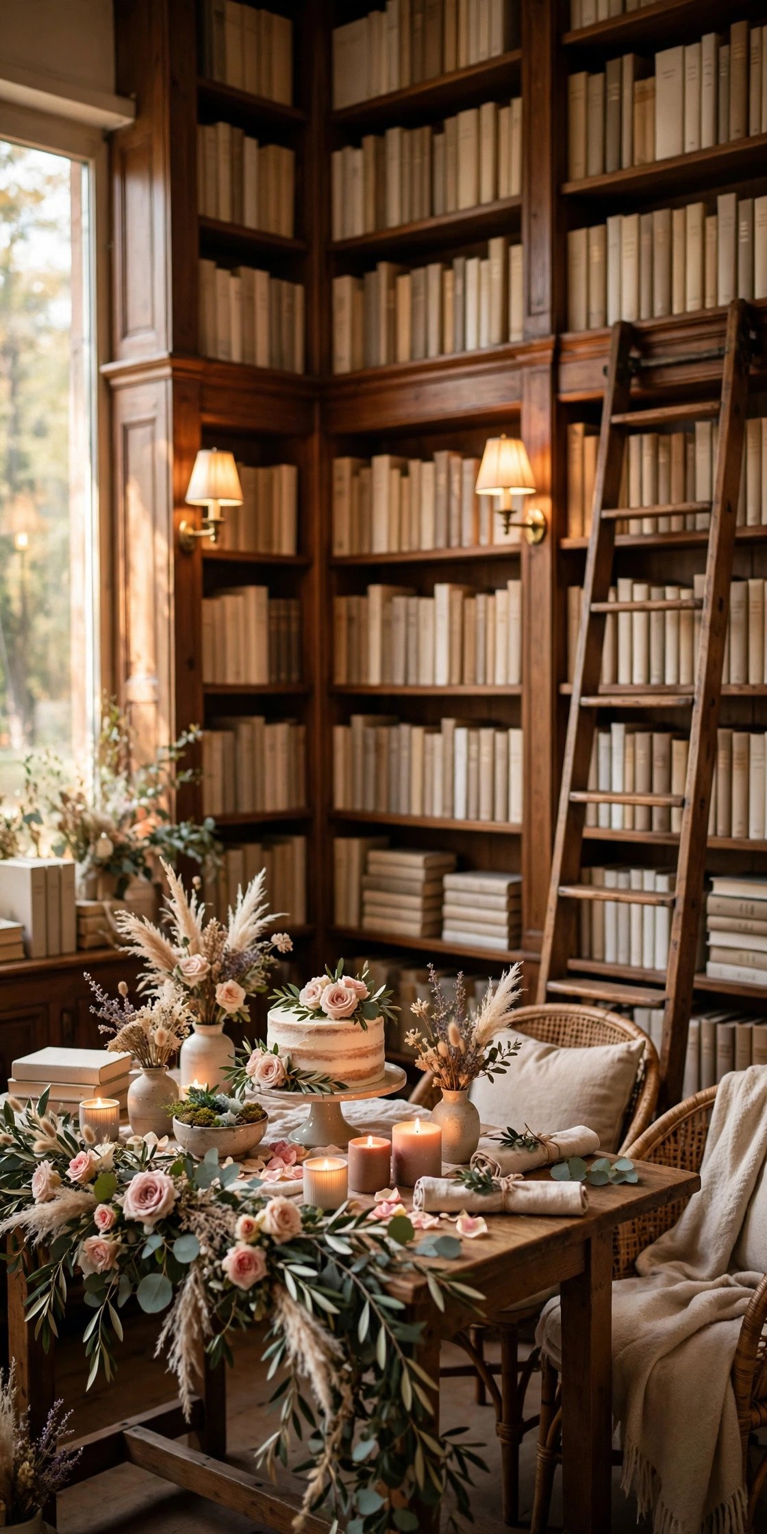 Bookshop or Library Reception — courthouse wedding reception ideas inspiration