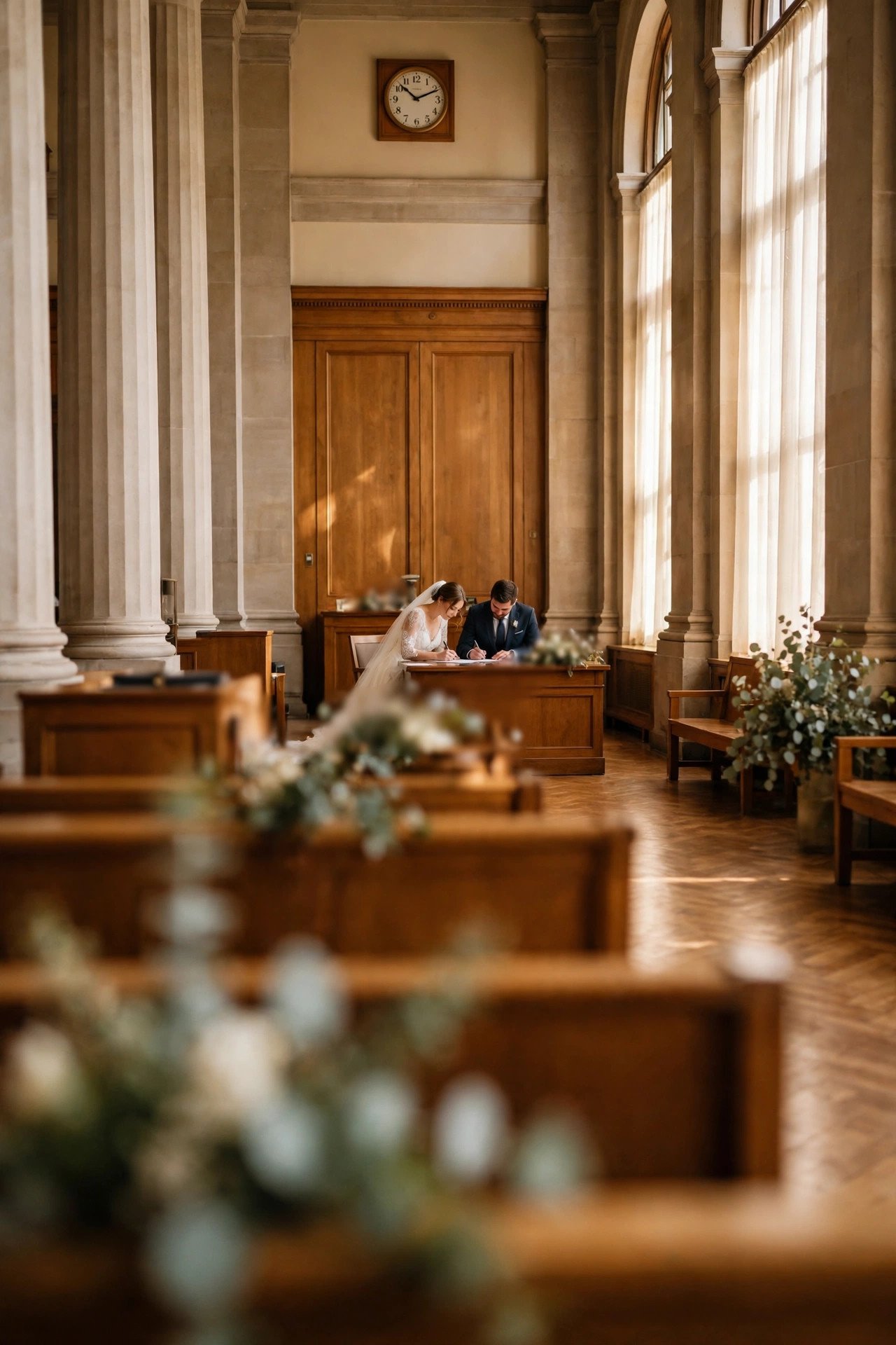 10:45 AM: Sign, Seal, and Collect Your Copies — courthouse wedding timeline inspiration