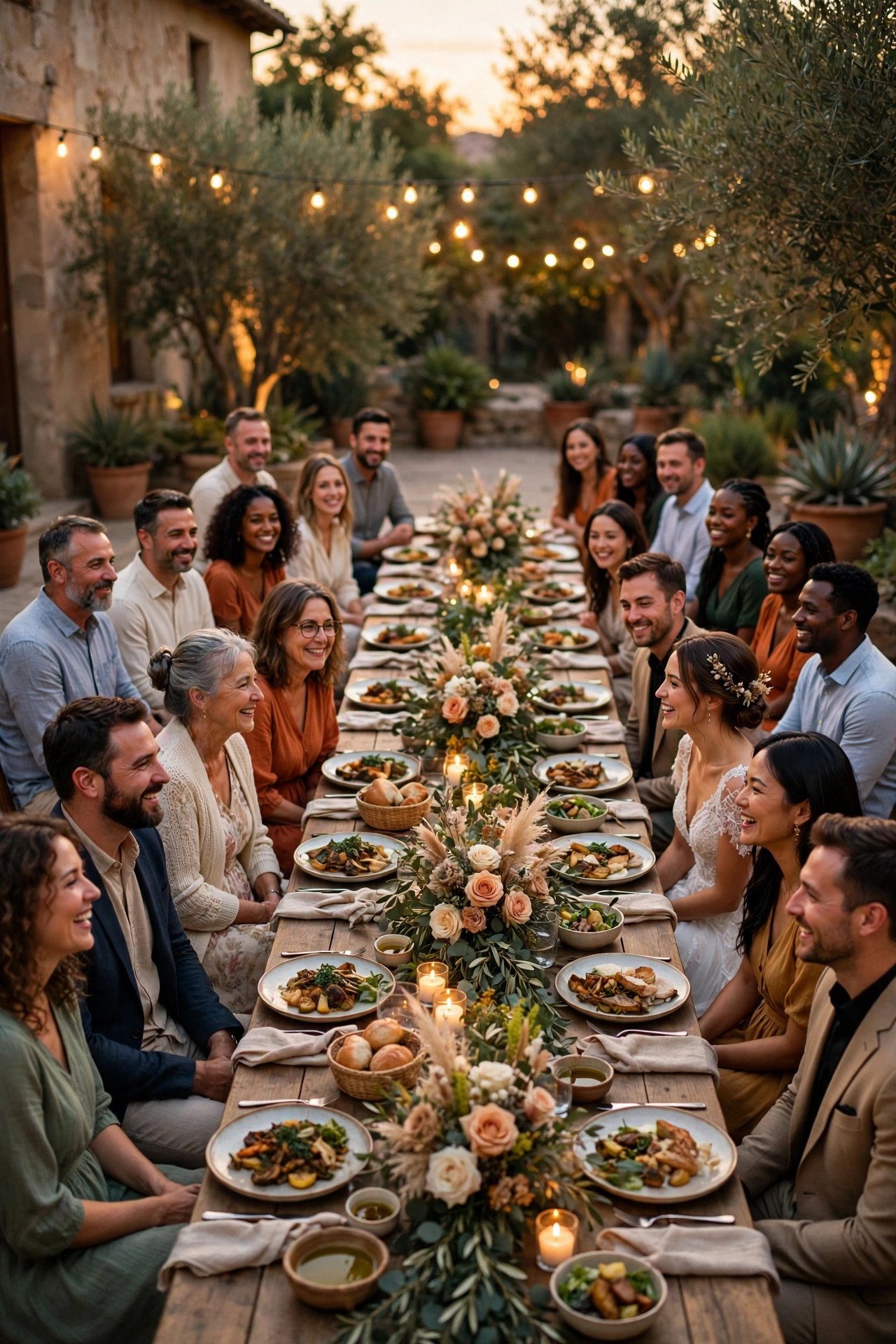 5:30 PM: Dinner Reception With Everyone — courthouse wedding timeline inspiration