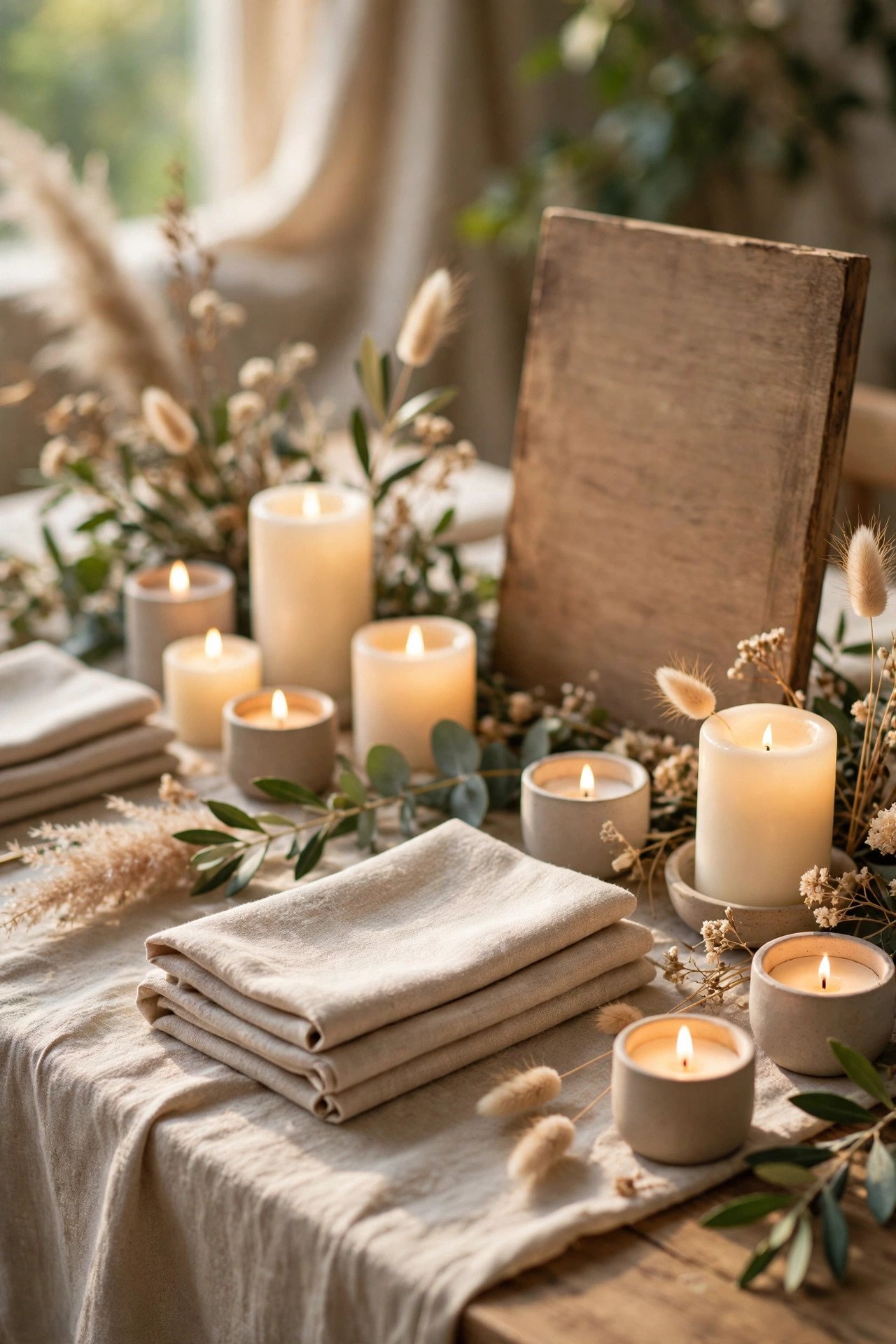 Decor: Candles, Linens, and Signage — how much does a courthouse wedding cost inspiration