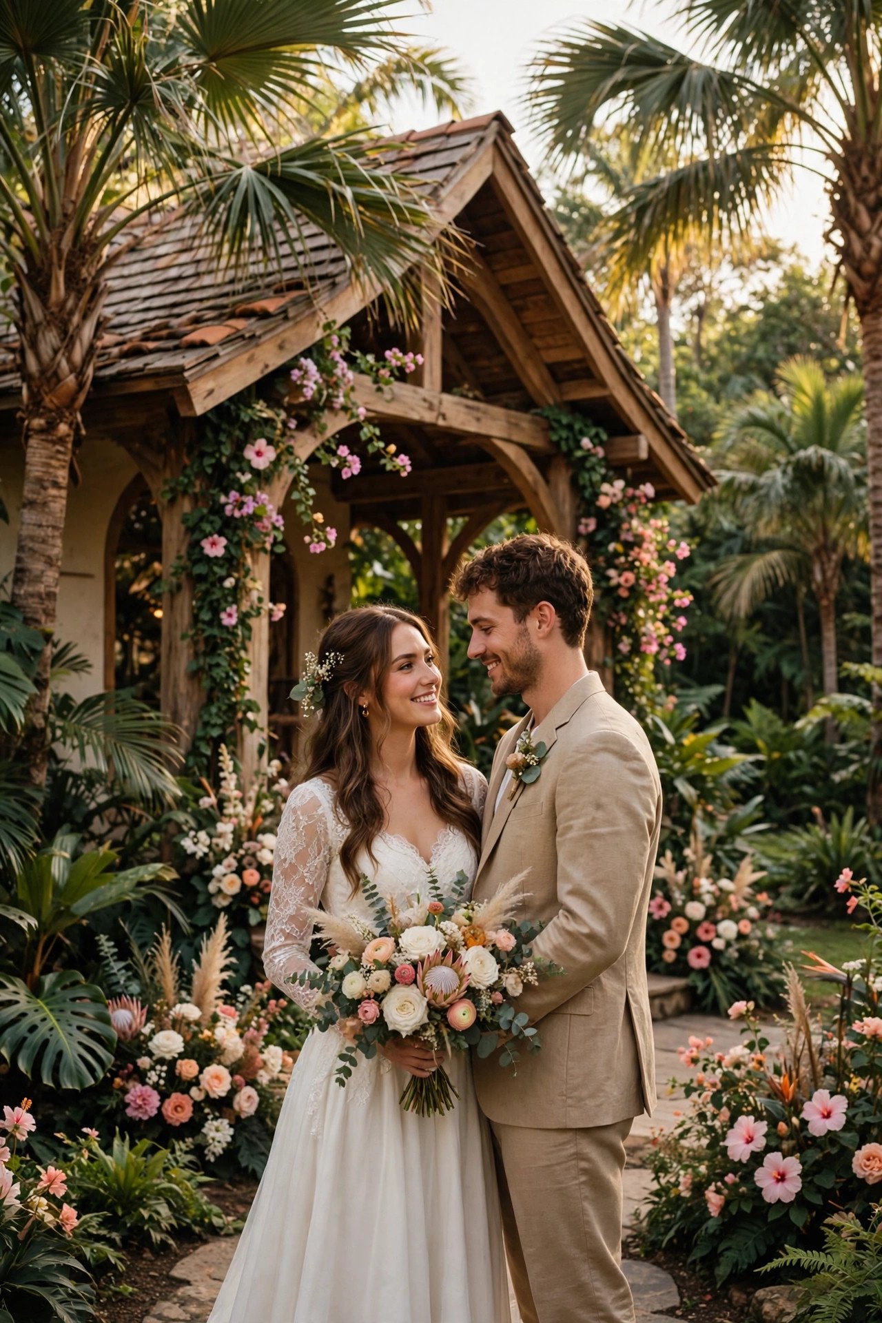 Garden Chapel Surrounded by Palms — las vegas wedding chapels inspiration