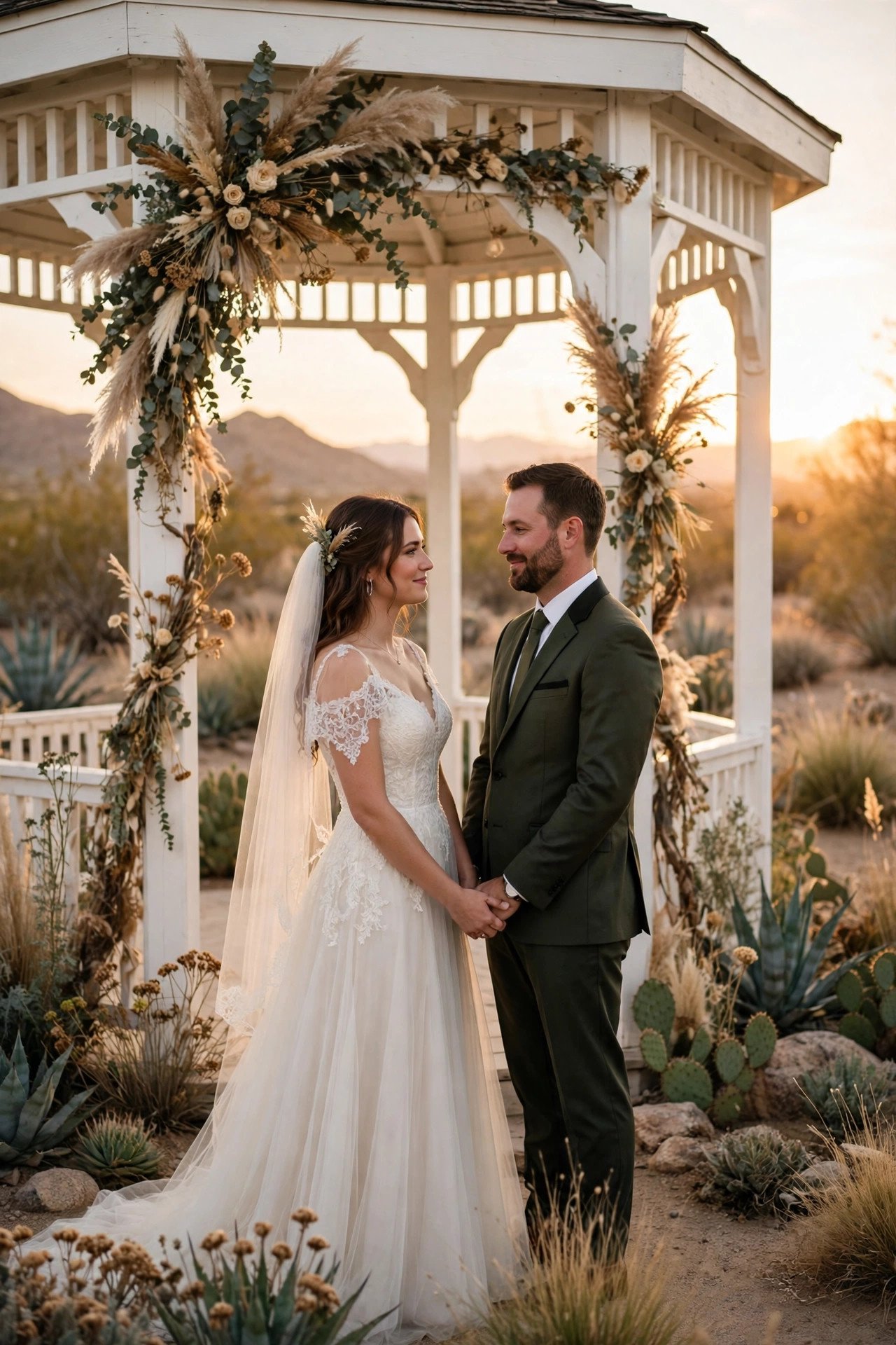 Outdoor Gazebo Ceremony at Sunset — las vegas wedding chapels inspiration