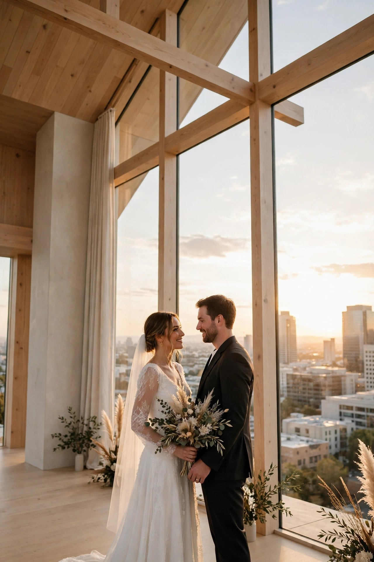 Modern Minimalist Chapel With City Views — las vegas wedding chapels inspiration