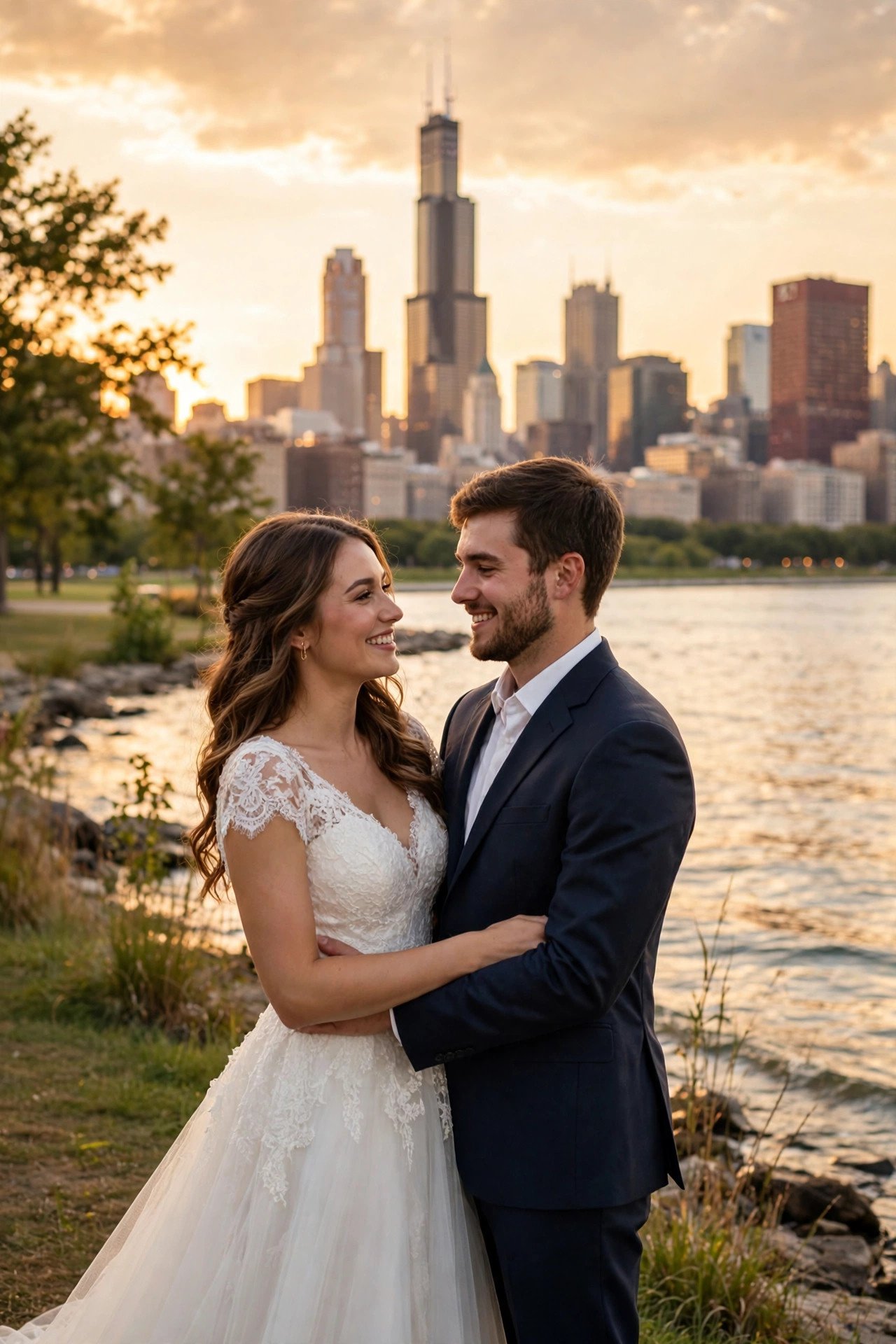 Summer and Lakefront Light — courthouse wedding inspiration