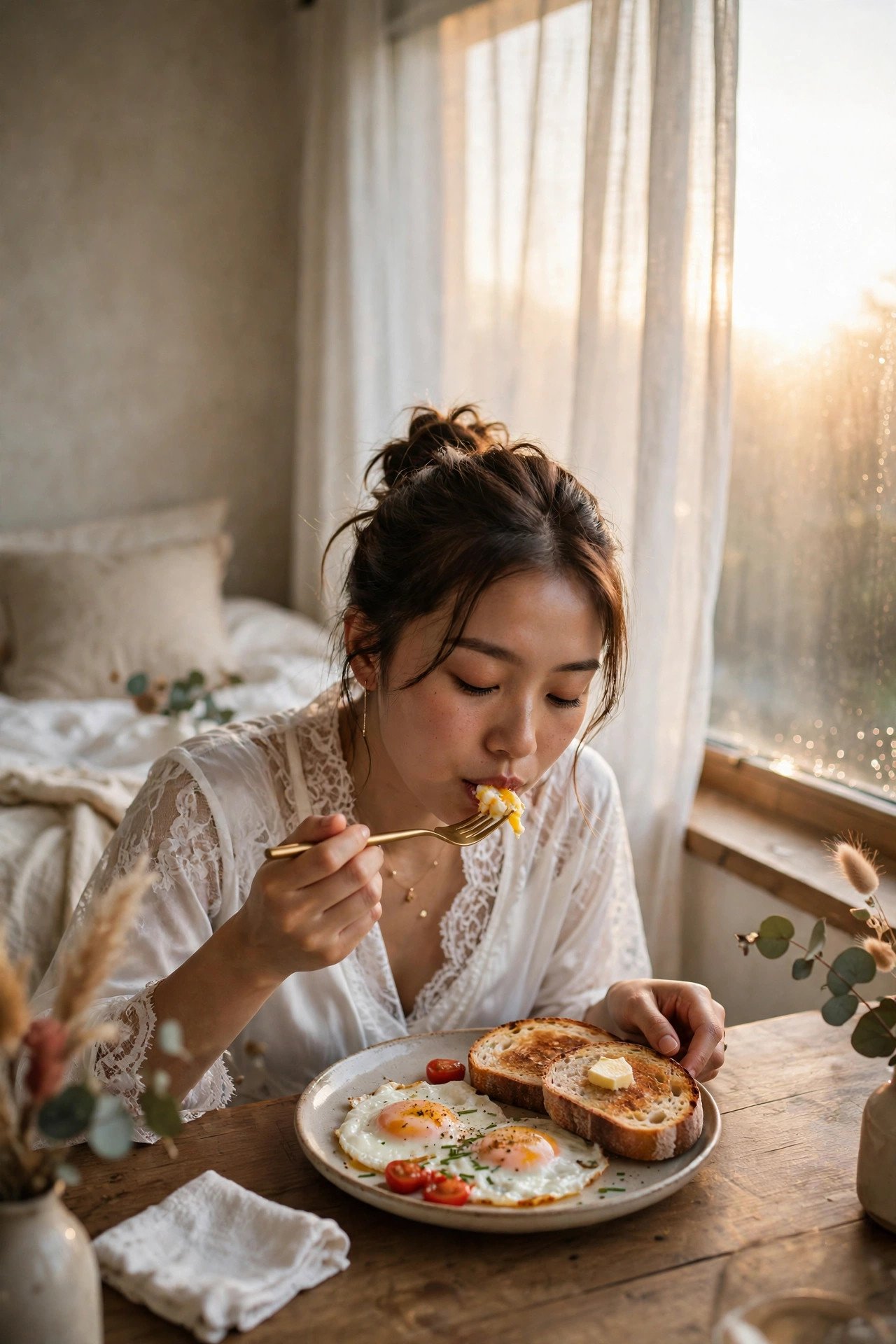 Wedding morning food guide point: Eat Within an Hour of Waking