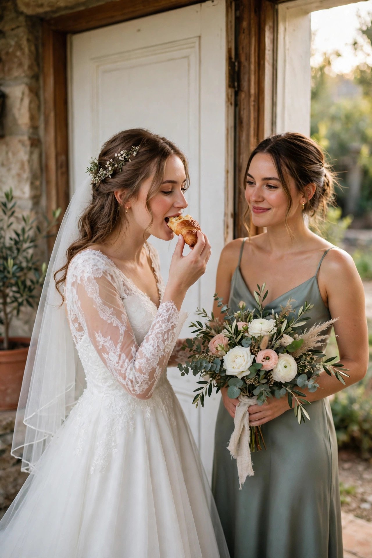 Wedding morning food guide point: Eat One Final Bite Before Leaving