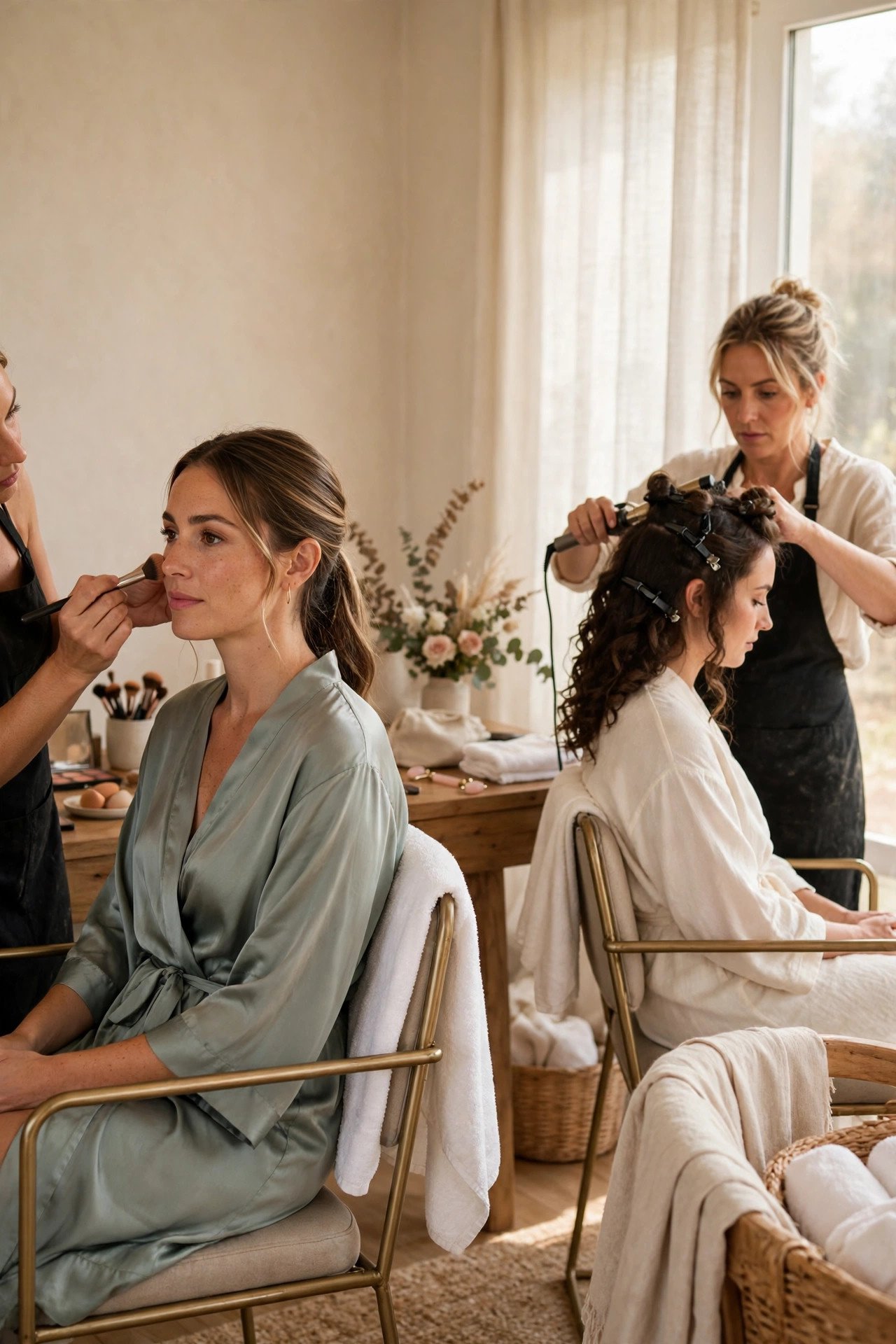 Hair and makeup schedule slot: 8:30 AM — Bridesmaid One: Makeup