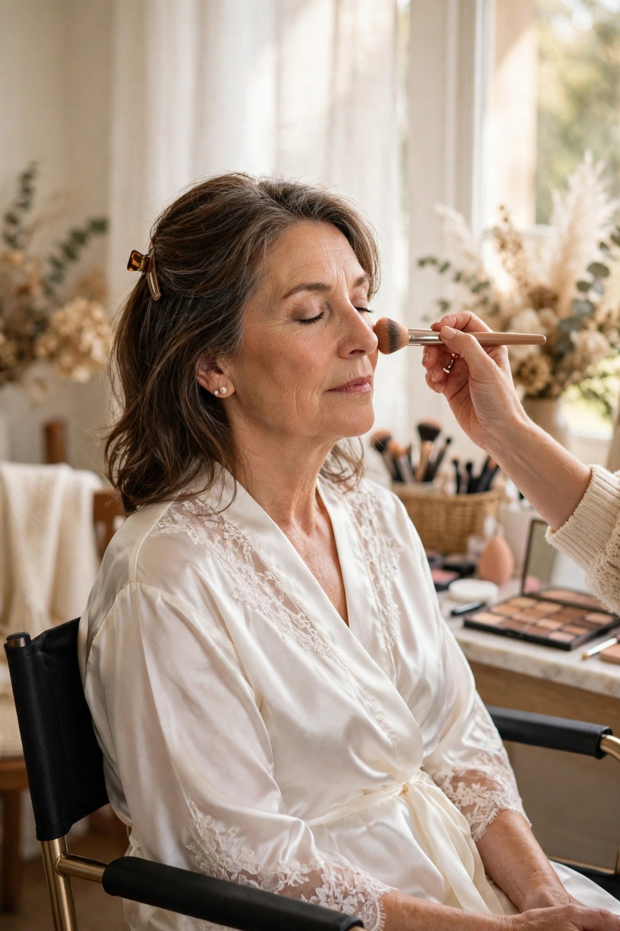 Hair and makeup schedule slot: 9:15 AM — Mother of the Bride: Makeup