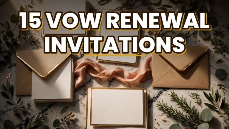 15 Vow Renewal Invitations (2027)