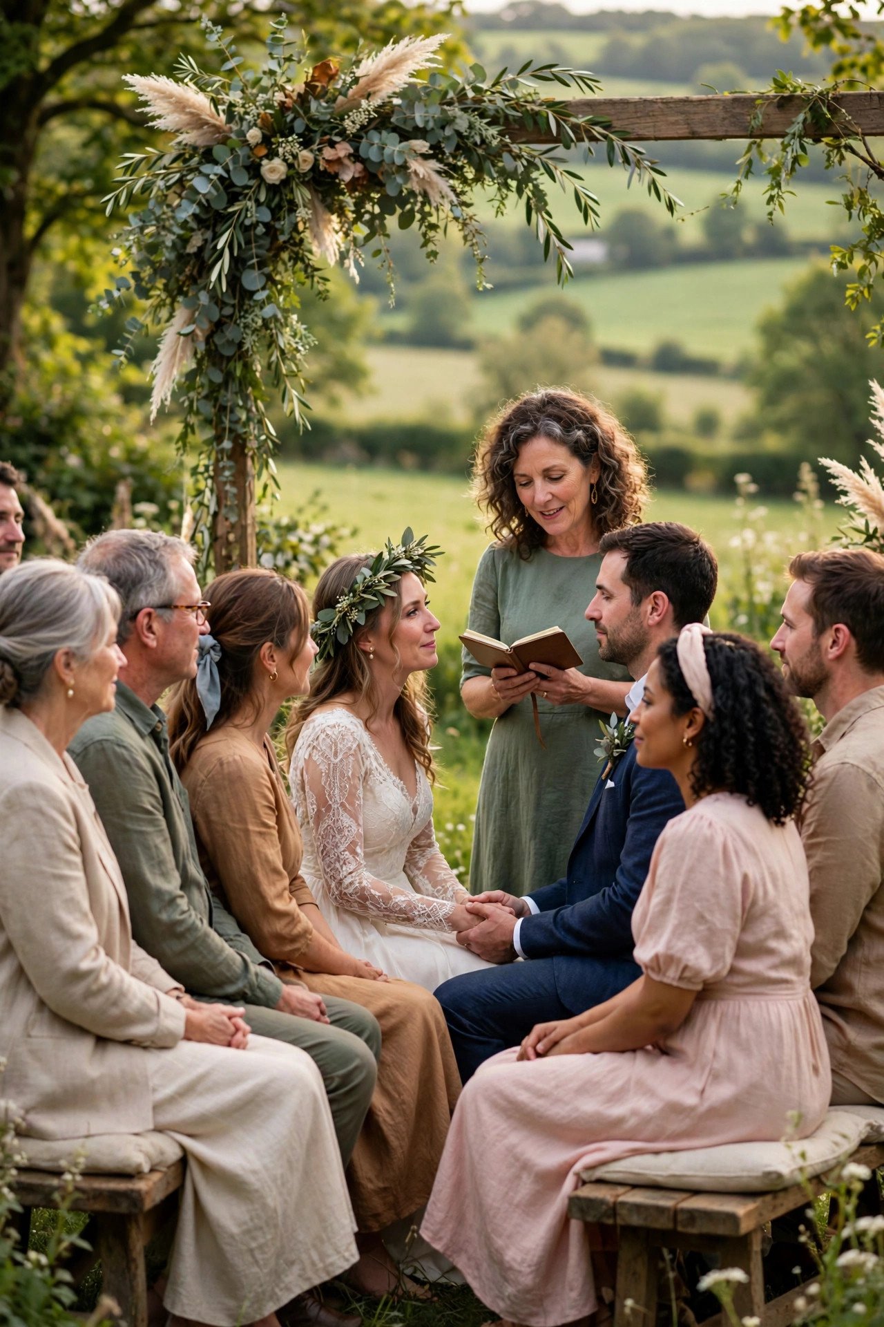 Guests listen to an Irish blessing adapted for a renewed marriage